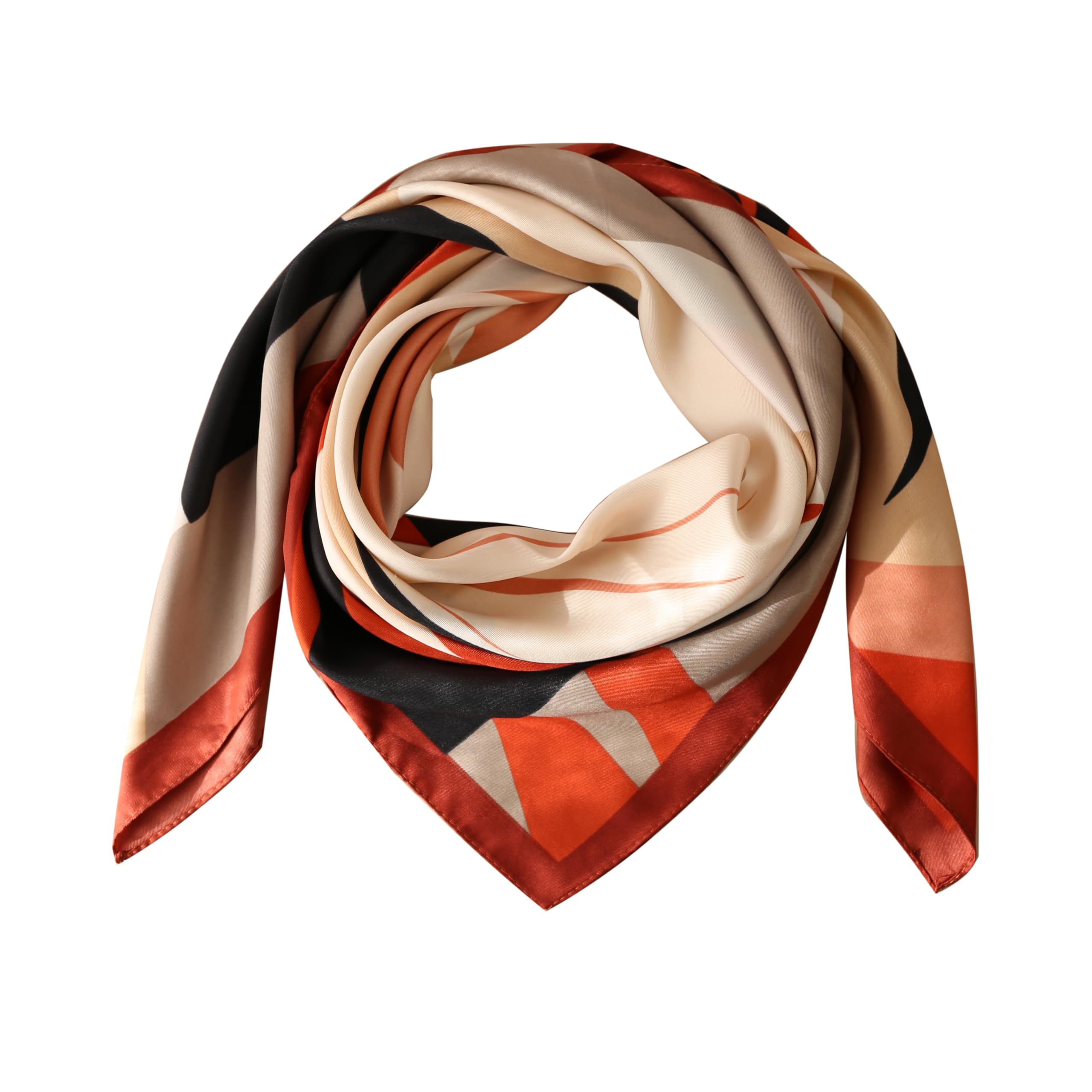 【送料無料】[BRMM MIA] 90cm スカーフ レディース 正方形 シルク風 スカーフ 大判 通勤 旅行 バッグ ..