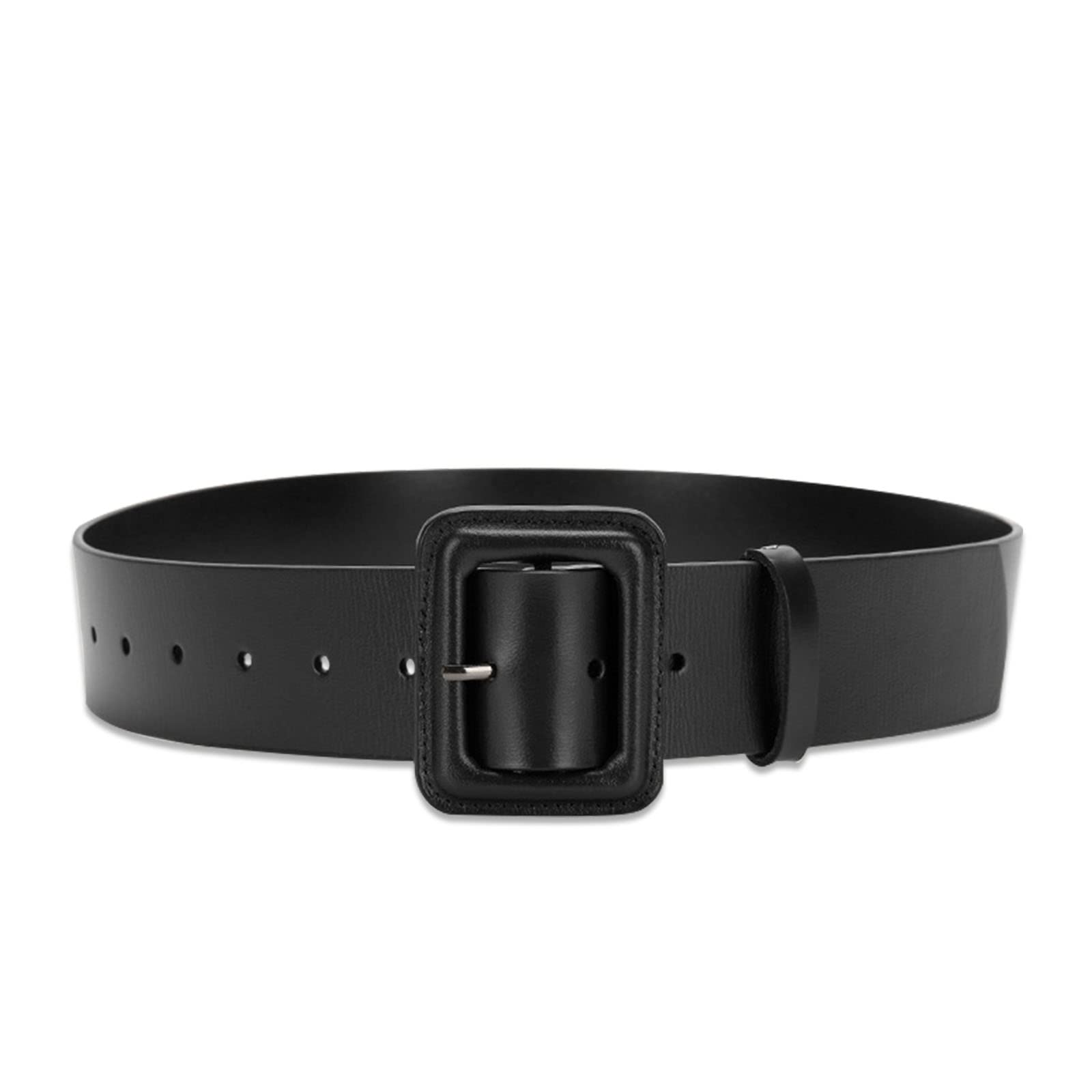 【送料無料】[LumiSyne] レディース 幅広 レザーベルト クラシックな無地 ラージ スクエア バックル レトロ シンチベルト ハイウエスト 幅広ベルト ドレス シャツ ジャンプスーツ オーバーコート