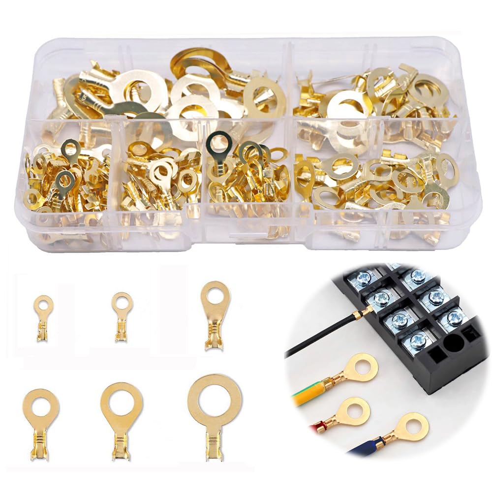 【送料無料】YJRUNFU 端子セット 丸型端子 丸型端子セット M3 M4 M5 M6 M8 M10キットコネクタキット 真..