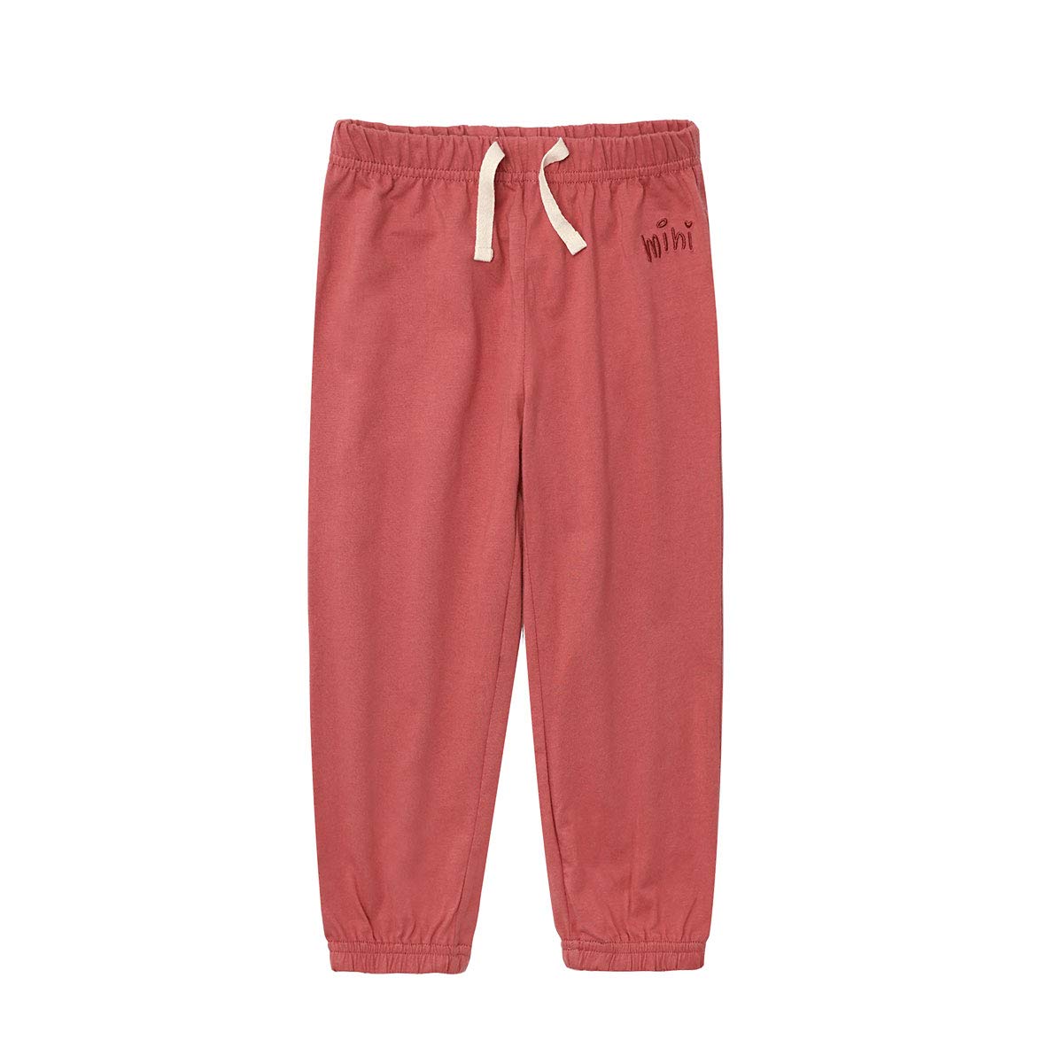 【送料無料】[OTAKUMARKET] キッズ ズボン 子供 パンツ 男の子 女の子 ベビー 薄手 夏 綿100% ロングパンツ ボトムス ゆったり 長ズボン 股上深め 涼しい 夏虫刺され予防 春 秋 子供服 100 110 120 130 140 全8色 (06ガーネット 赤, 120)