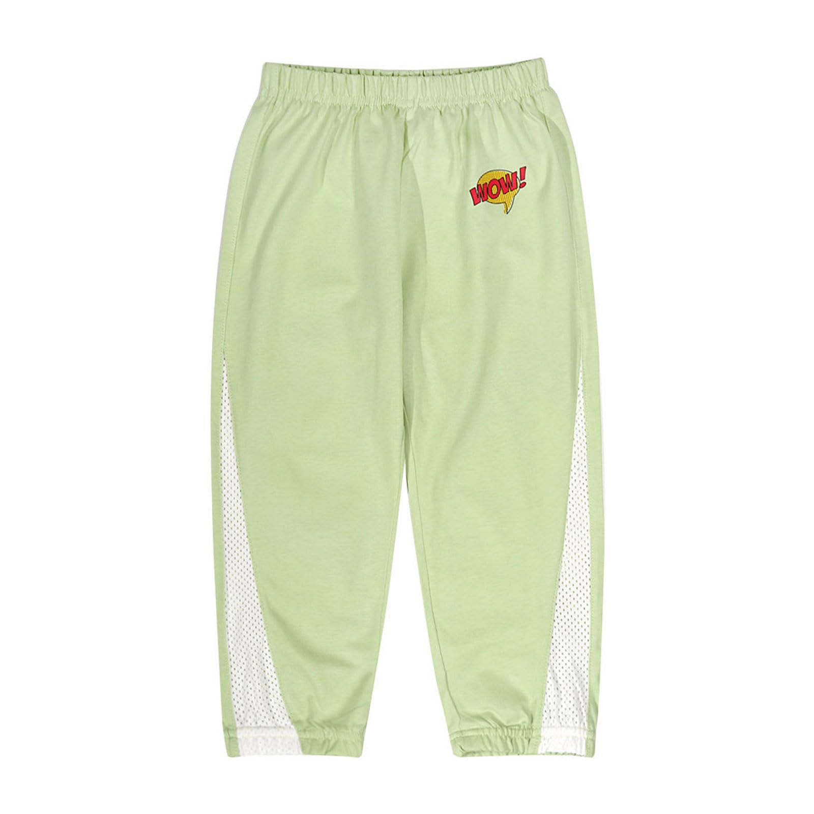 【送料無料】[OTAKUMARKET] キッズ ズボン 子供 パンツ 男の子 女の子 薄手 長ズボン 夏 ロングパンツ ボトムス 通気 涼感 涼しい ベビー 冷感生地 滑らかな質感 ゆったり 股上深め 子供服 140 130 120 110 100 (JP, 身長, 100, 06グリーン)