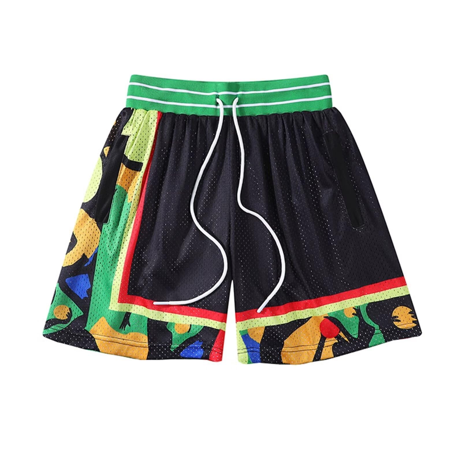 【送料無料】[ORBU] バスケットパンツ メンズ スポーツ ダブルメッシュ ファッション チェッカー プリ..