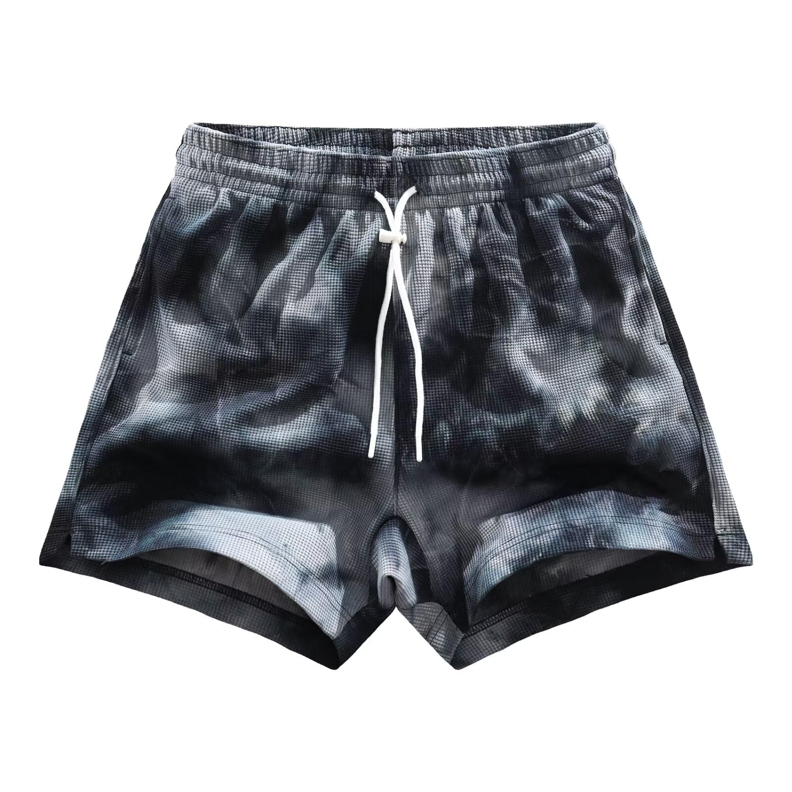 【送料無料】[ORBU] バスケットパンツ メンズ スポーツ アメリカ 多色 短パン ウェア ランニング トレーニング ショートパンツ ポケット付き ウエスト 調整可能 速乾 通気（ブラックグレー-XL）