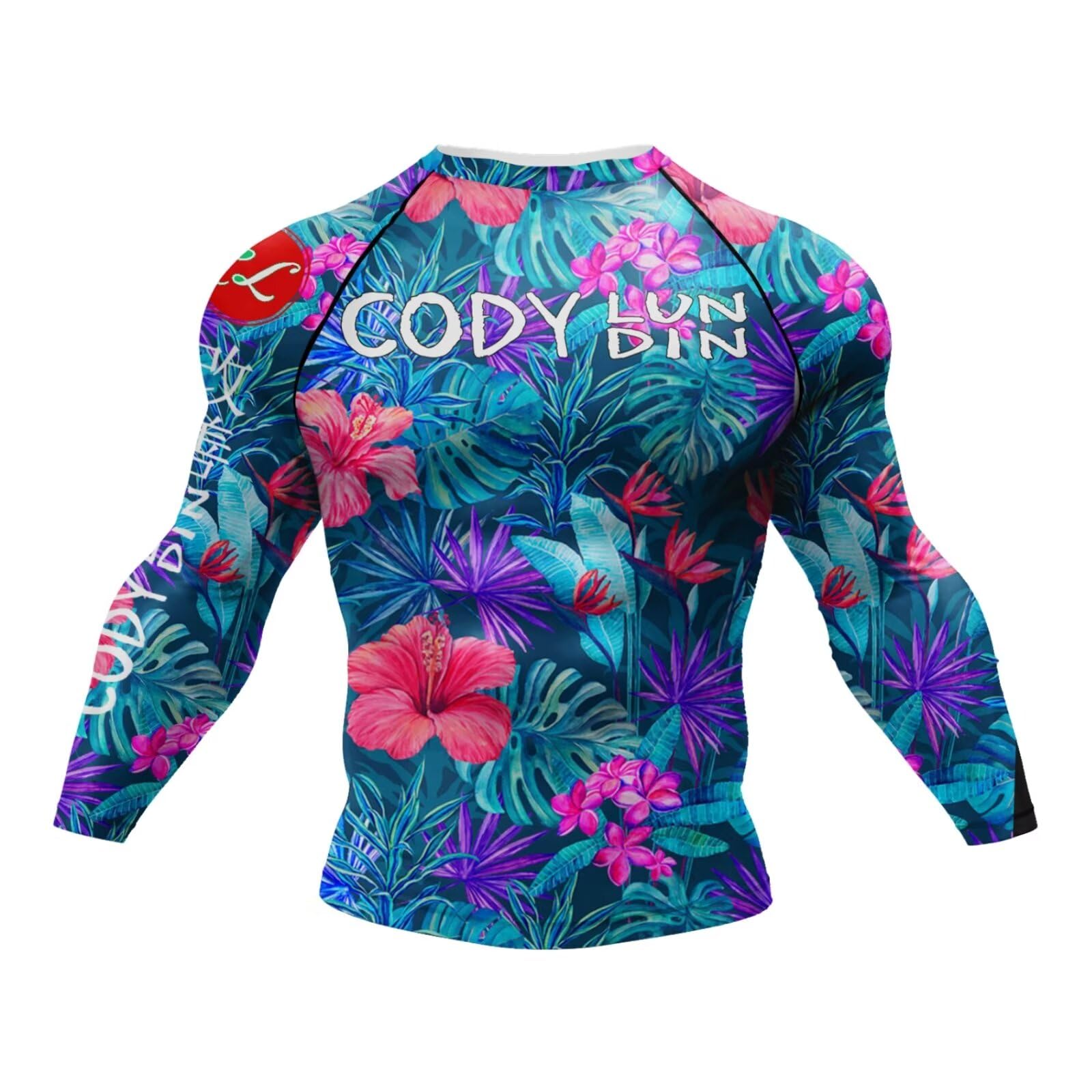 【送料無料】[ORBU] コンプレッションウェア メンズ ジム 筋トレ 長袖 プリント柄 インナー パワースト..