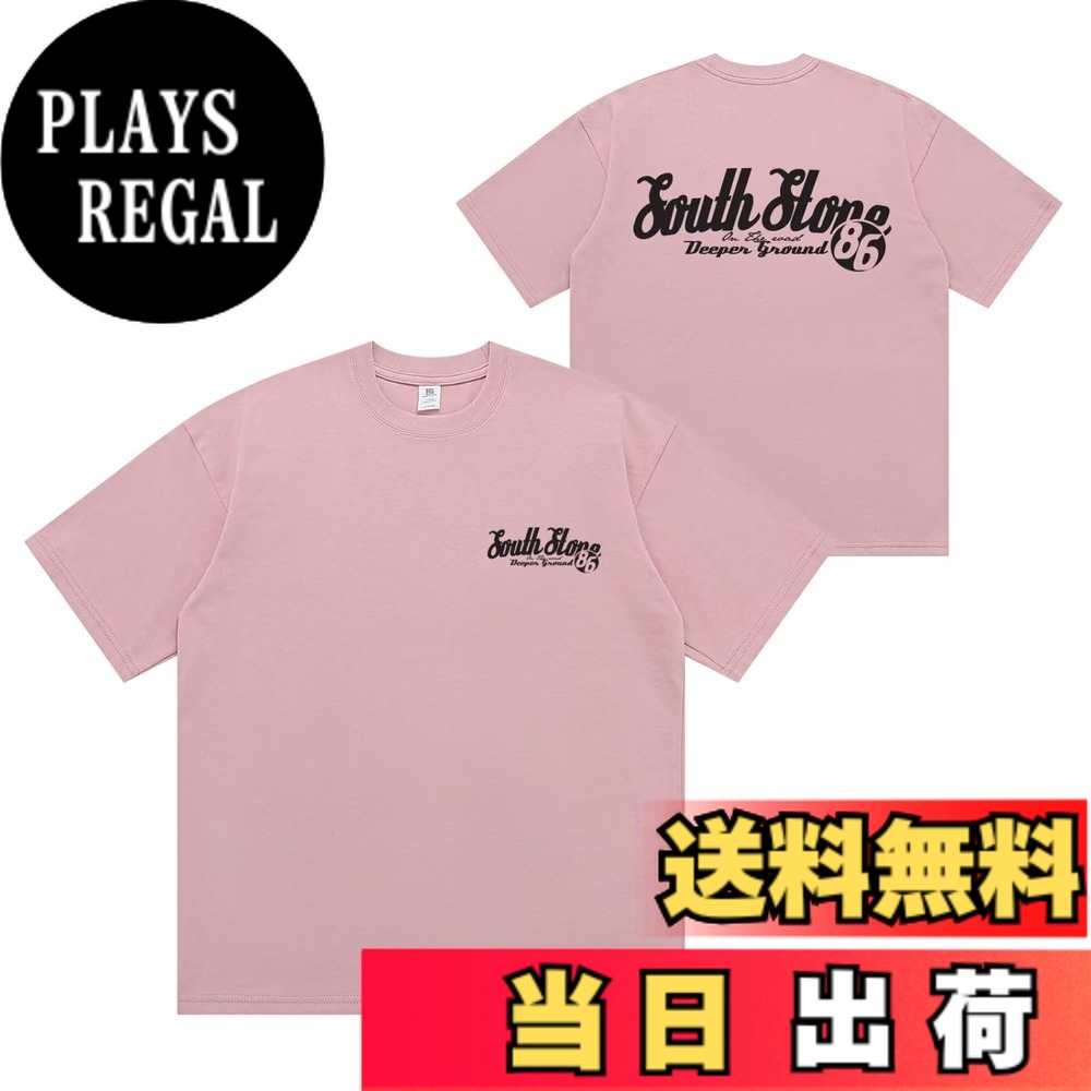 【送料無料】[ORBU] オリジナル tシャツ 半袖 メンズ おもしろTシャツ バックプリント柄 スポーツ カットソー 半袖 ゆったり おしゃれ カジュアルウェア 100%綿 吸汗 伸縮 通気性 シンプル 部屋着 男女兼用 春夏服（ピンク-2XL）