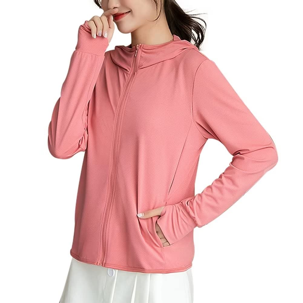 【送料無料】[Nesseo] ラッシュガード レディース 長袖 パーカー 水着 ラッシュパーカー オーバーウェア 大きいサイズ 冷感 フード付き 日焼け対策 UPF50+ UVカット 夏服 海 アウター シンプル 2088W-re-2XL