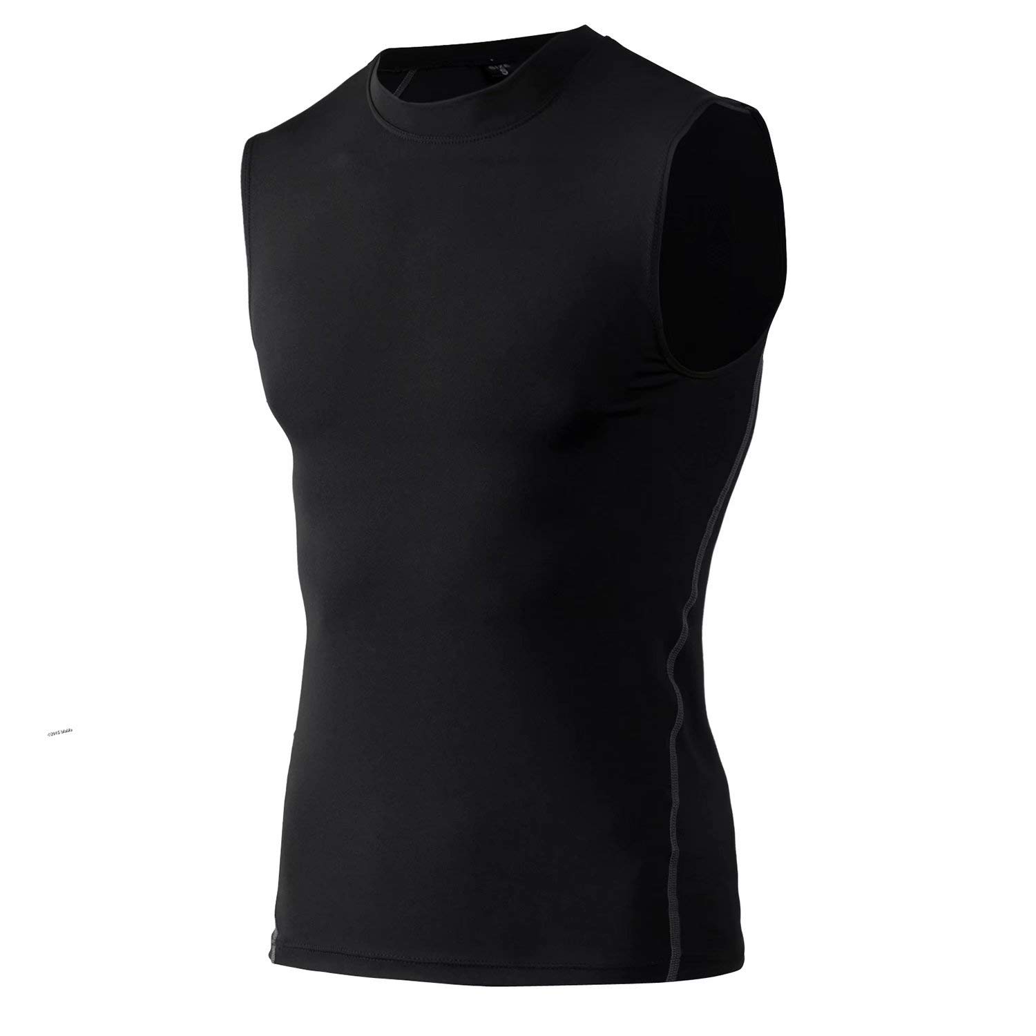 【送料無料】[Nesseo] ノースリーブ スリーブレスシャツ メンズ タンクトップ スポーツインナー コンプレッションウェア トレーニング 加圧シャツ アンダーシャツ 1002blk-XL