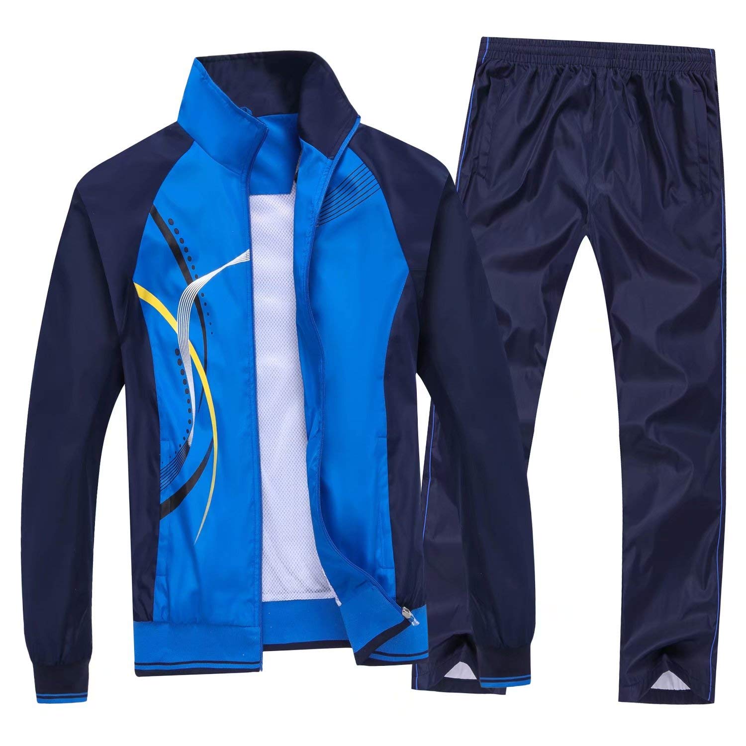 【送料無料】[Nesseo] スポーツウェア 上下 セット ジャージ パーカー パンツ メンズ スポーツ 通気 速..