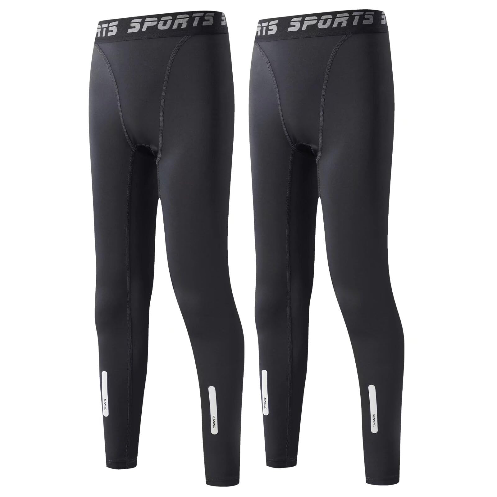 【送料無料】[Nesseo] スポーツタイツ インナー スパッツ キッズ タイツ コンプレッション レギンス ジュニア ストレッチ [UVカット 吸汗速乾] 3339*2blk-blk-140