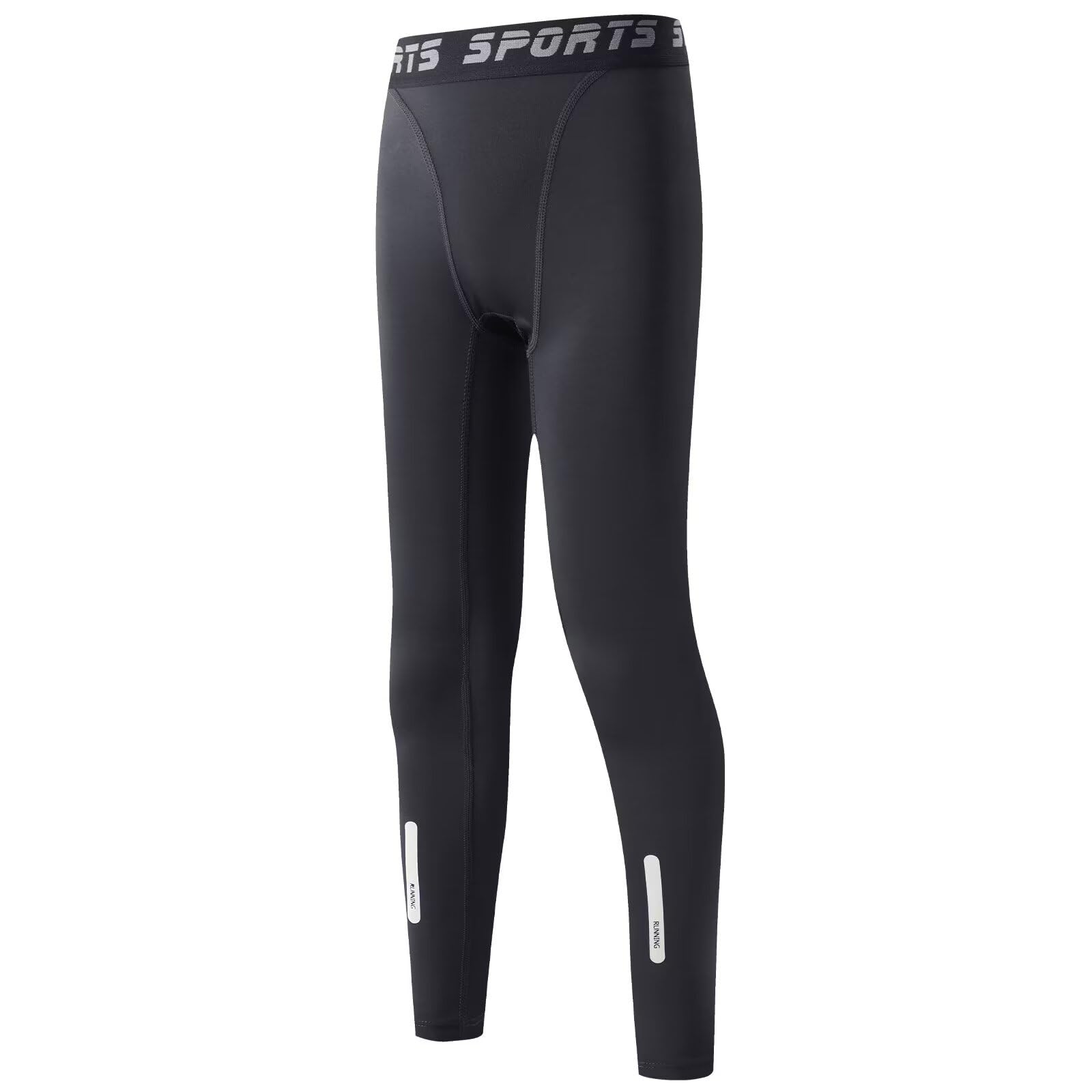 【送料無料】[Nesseo] スポーツタイツ インナー スパッツ キッズ タイツ コンプレッション レギンス ジュニア ストレッチ [UVカット 吸汗速乾] 3339blk-blk-150