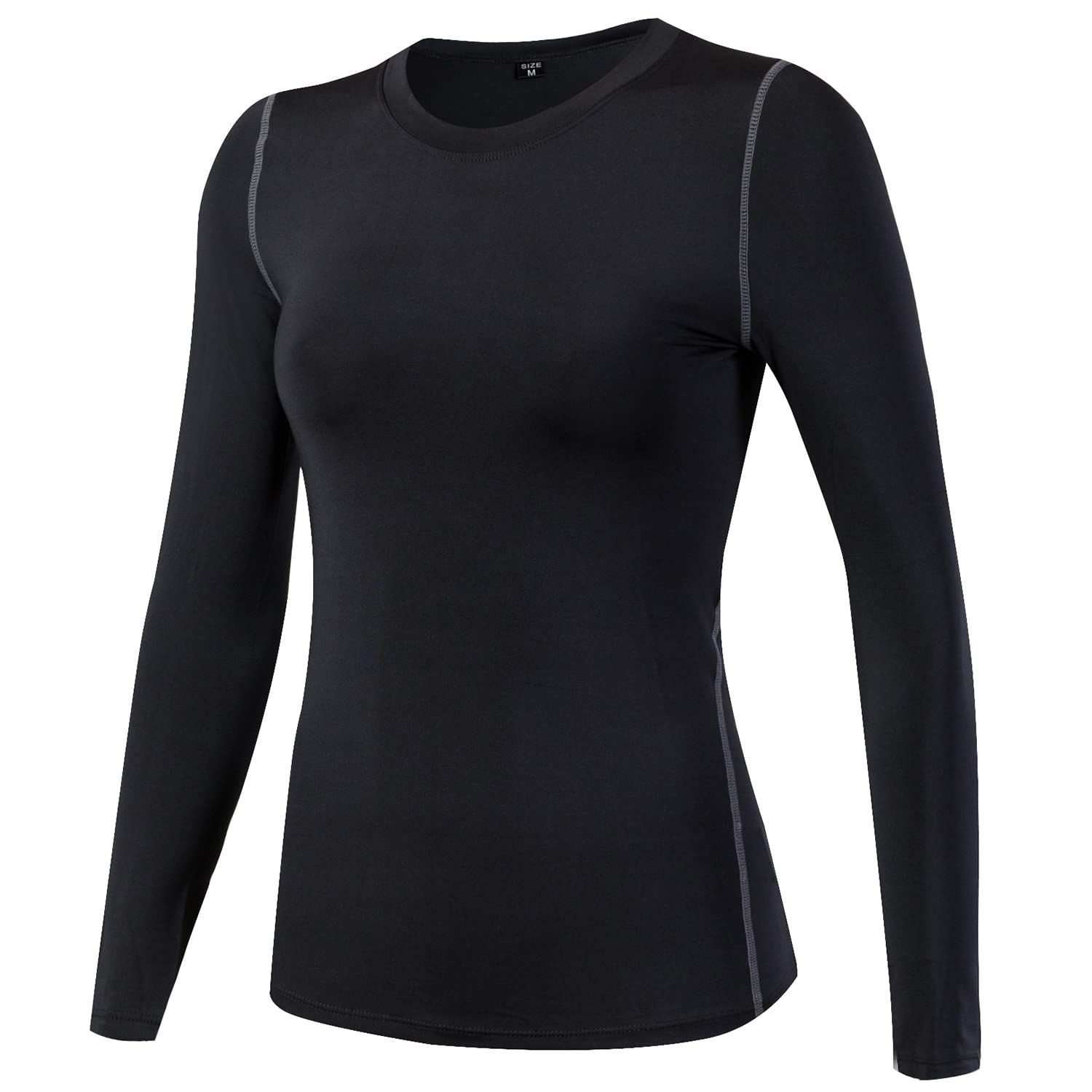 【送料無料】[Nesseo] スポーツインナー レディース コンプレッションウェア 長袖 アンダーウェア 夏 冷感インナー UVカット 日焼け対策 加圧シャツ トレーニングウェア ランニング 吸汗速乾 2019blk-L