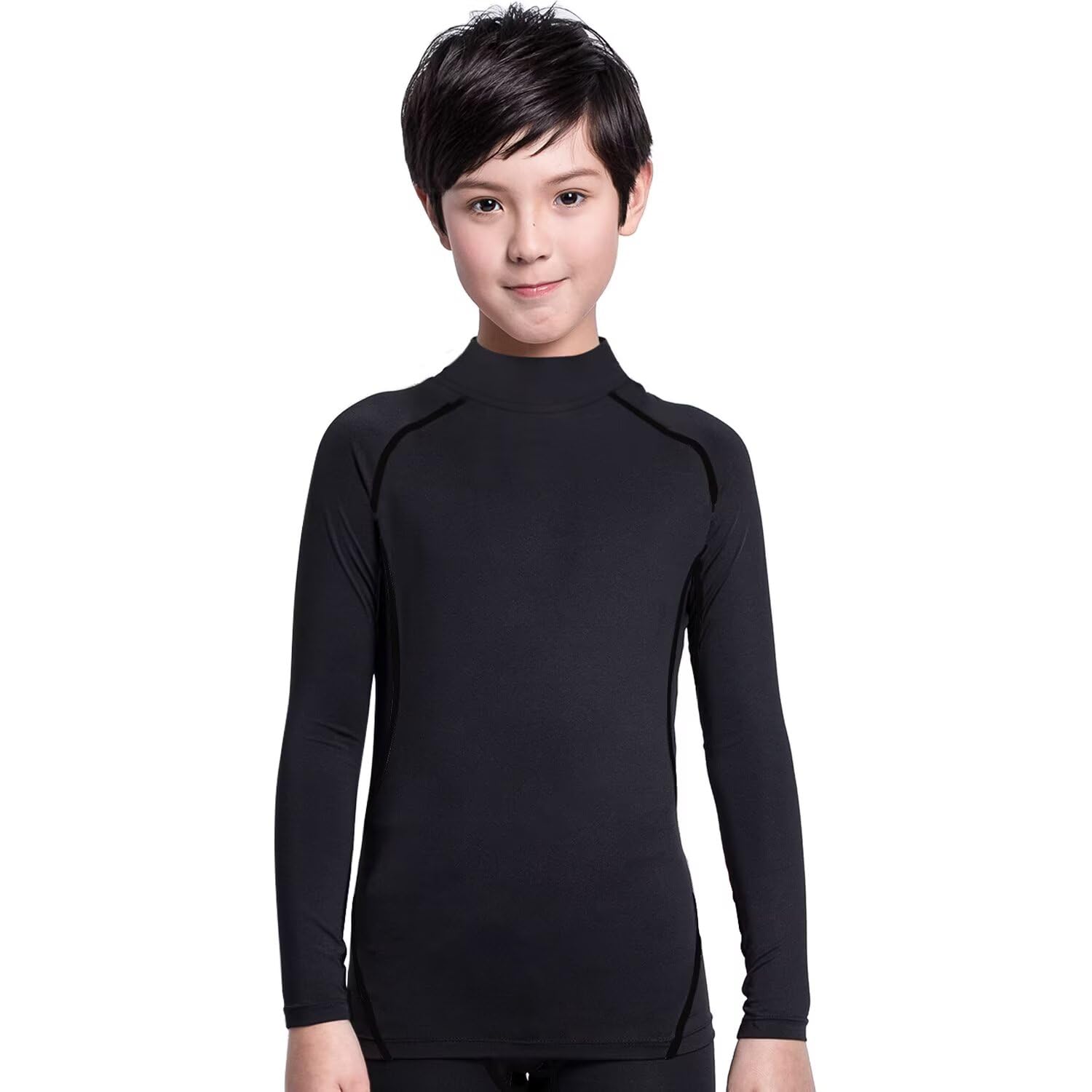 【送料無料】[Nesseo] キッズ スポーツインナー 長袖 シャツ ハイネック コンプレッションウェア アン..