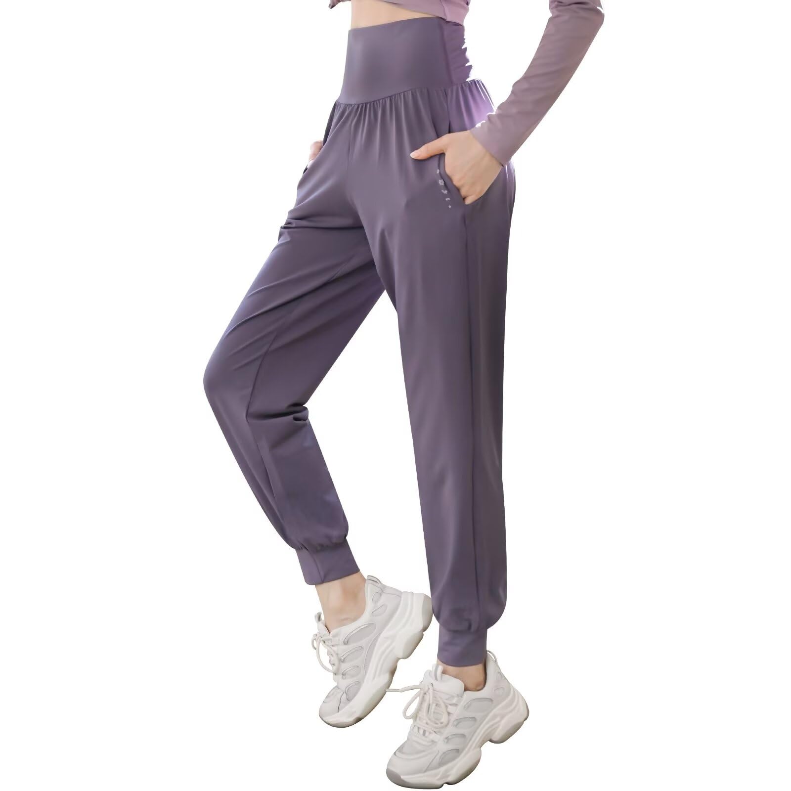 【送料無料】[Nesseo] ジョガーパンツ ヨガパンツ レディース ゆったり トレーニング ランニング フィットネス ヨガウェア ダンスパンツ スポーツウェア 美脚 K12-pu-2XL