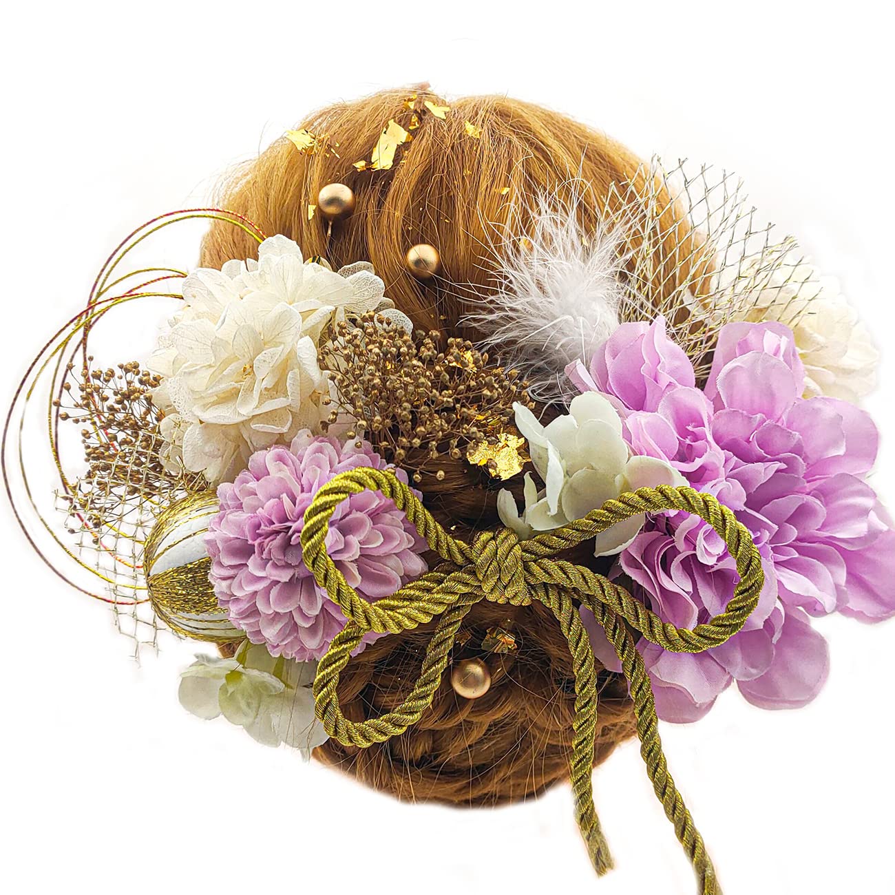 【送料無料】JZOON【6色展開】 ドライフラワー 髪飾り ダリア 造花飾り 和玉 赤 ヘアアクセサリー 成人式 ゴールド 水引 ヘッドパーツ あじさい 振袖 ...