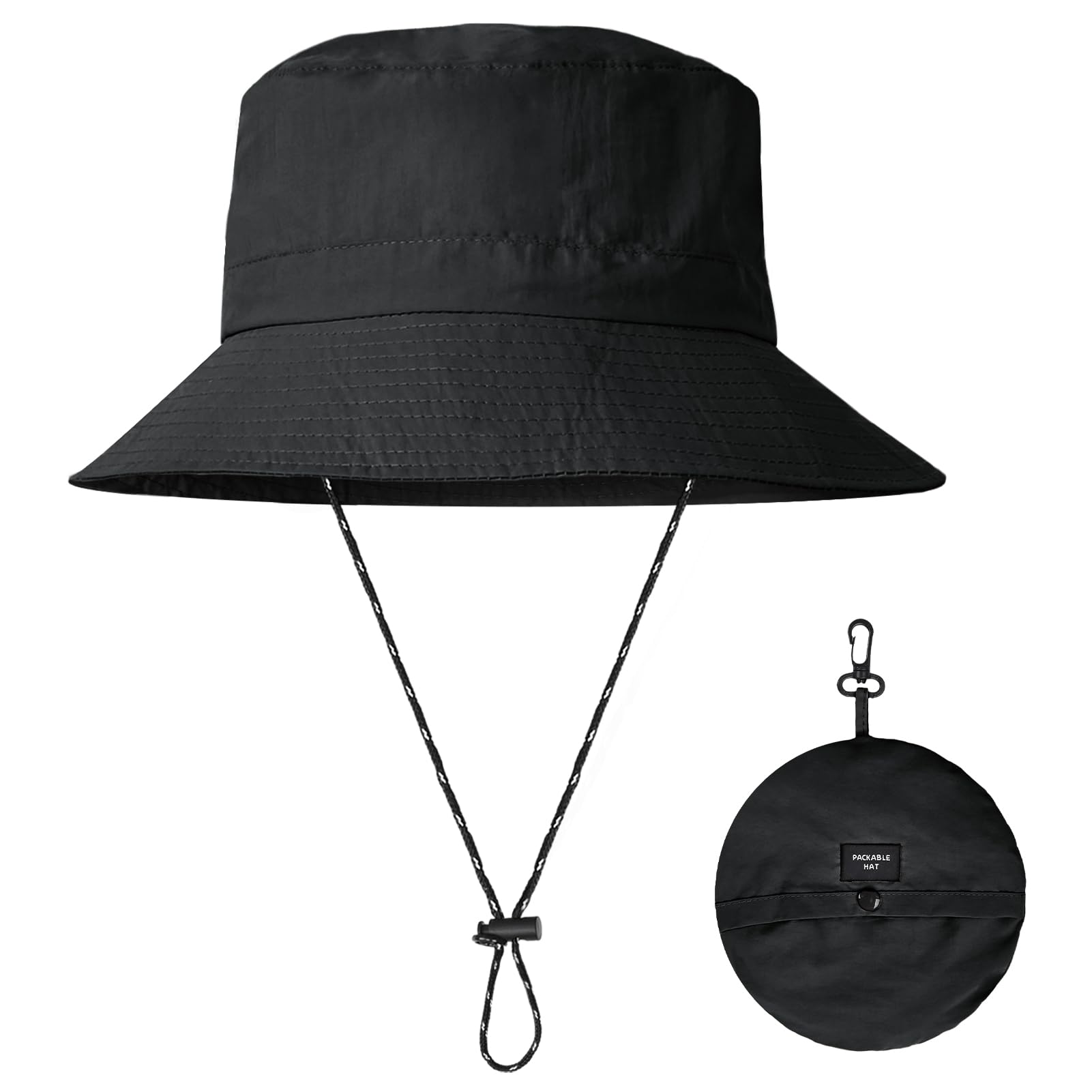 【送料無料】[Matreeglam] バケットハット メンズ レディース 折りたたみ 帽子 UVカット パッカブルハット 無地 軽量 撥水 あご紐付き 男女兼用 アウトドア 登山 釣り ハイキング 野外活動 日差し対策