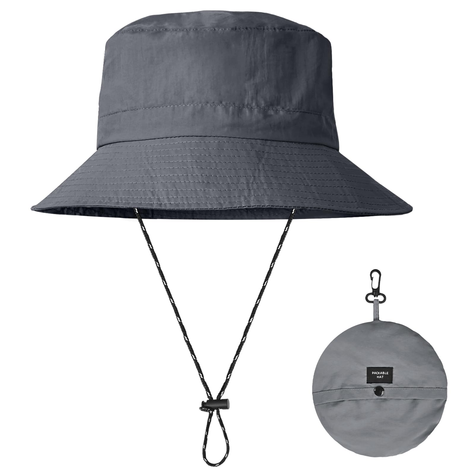 【送料無料】[Matreeglam] バケットハット メンズ レディース 折りたたみ 帽子 UVカット パッカブルハット 無地 軽量 撥水 あご紐付き 男女兼用 アウトドア 登山 釣り ハイキング 野外活動 日差し対策