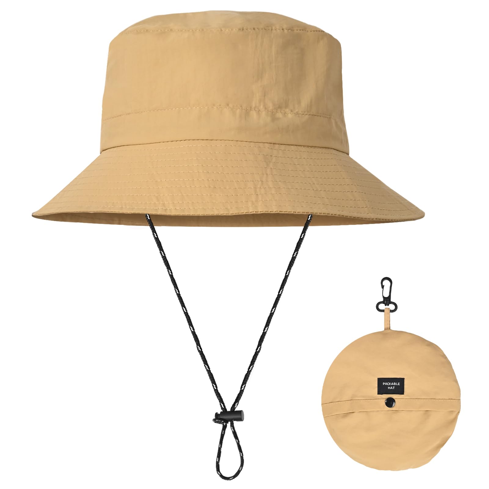 【送料無料】[Matreeglam] バケットハット メンズ レディース 折りたたみ 帽子 UVカット パッカブルハット 無地 軽量 撥水 あご紐付き 男女兼用 アウトドア 登山 釣り ハイキング 野外活動 日差し対策