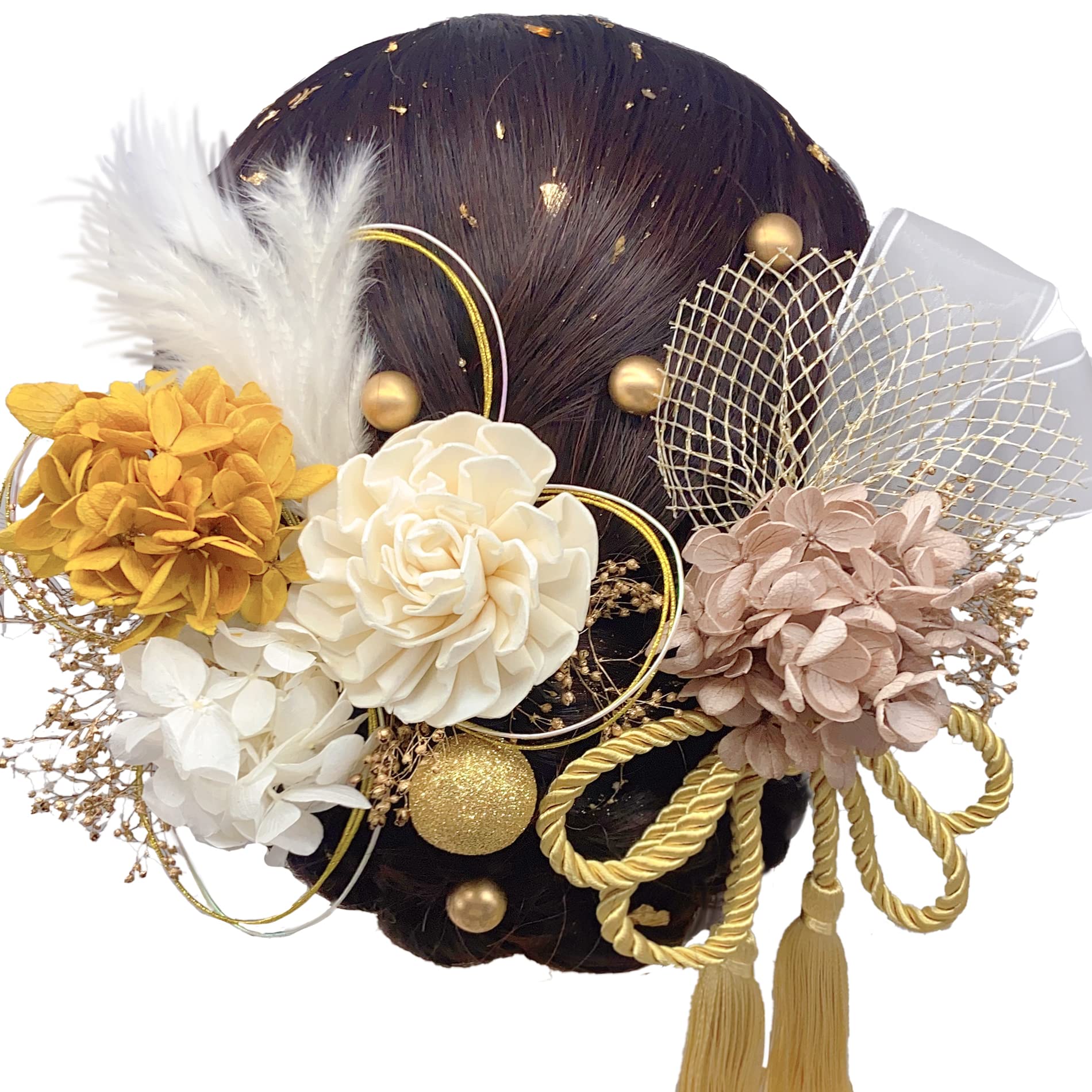 【送料無料】[JZOON] 髪飾り【7色展開】 成人式 水引 振袖 着物 卒業式 七五三 浴衣 袴 結婚式 ドライ..