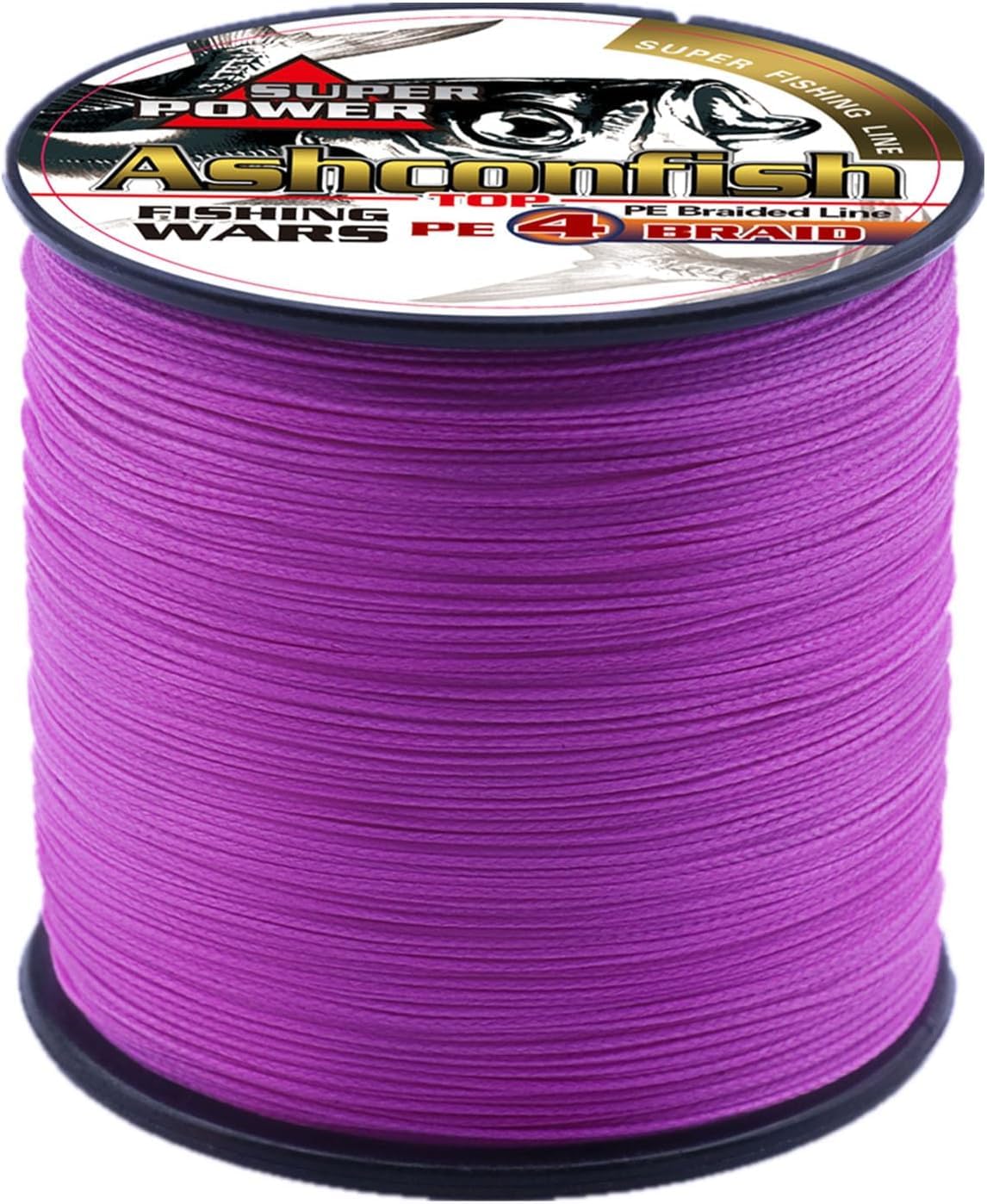 【送料無料】Ashconfish PEライン 4編 釣り糸 500m 超強力 高感度 耐磨耗 低伸度 釣りライン 釣糸 紫 (0.4号 0.6号 0.8号 1号...