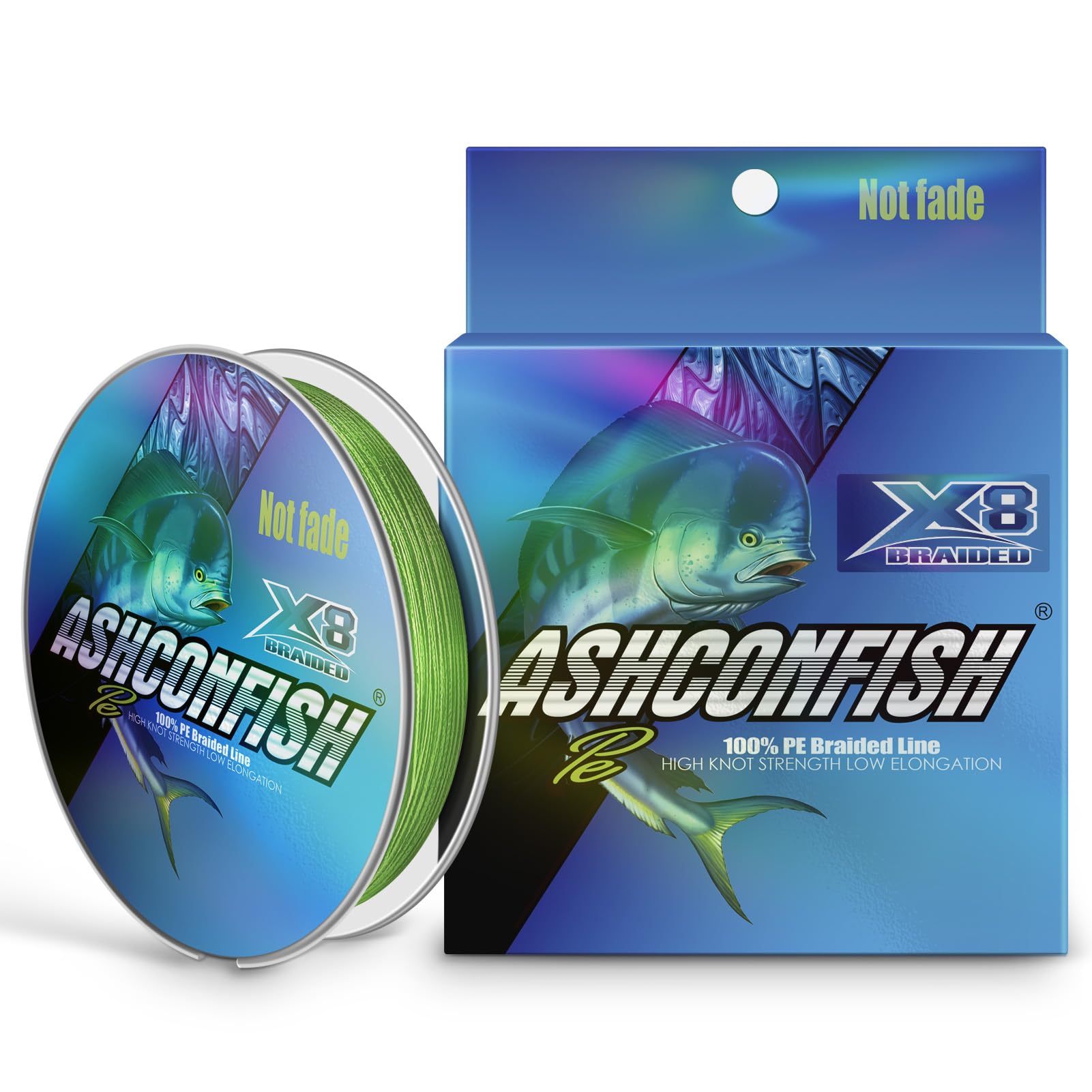 【送料無料】Ashconfish 8編 色落ちしない 耐久性 PEライン 8編 ブライトグリーン 150m 強度ランキング..