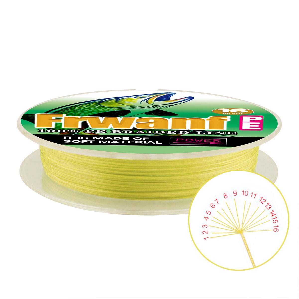 【送料無料】Frwanf ライン 釣り糸 超強力 高強度 高感度 耐磨耗 低伸度 PE 150m イエロー