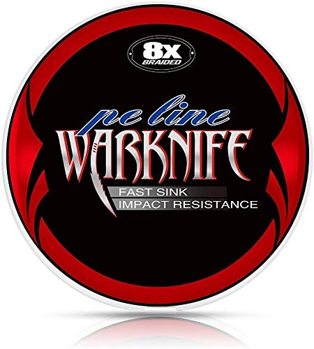 【送料無料】Warknife ライン 釣り糸 X8 100M 8本編み 1号~10号 8編 レッド＆イエロー