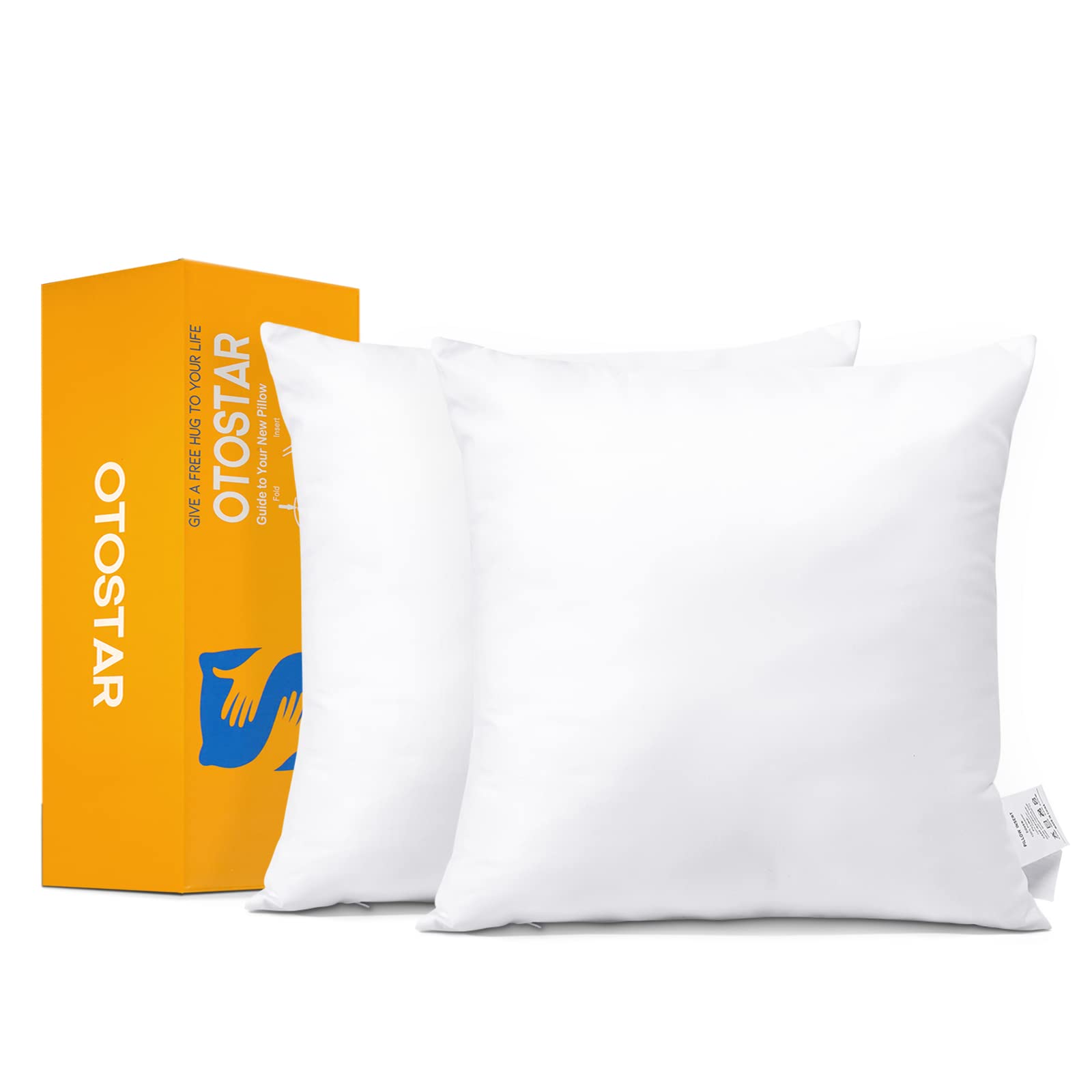 【送料無料】Otostar クッション 中身 45x45cm 2個セット ヌードクッション 柔らかい ふわふわ フワフ..