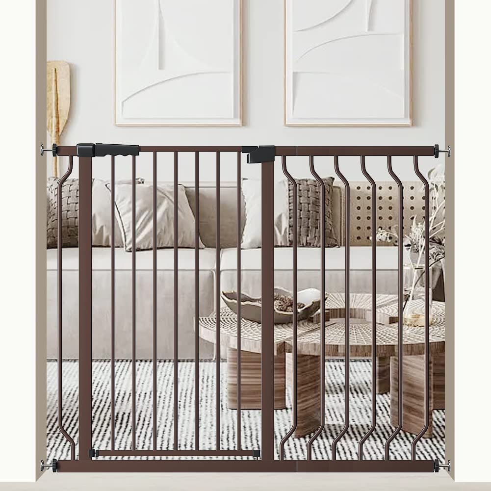 【送料無料】Seogva ベビーゲート ハイタイプ 高さ103cm 拡張フレーム付き 自動ロック 高さ100cm以上つっぱり式 穴開け不要 前後90度開閉 セーフティー安全ゲート 扉開閉式 二重ロック ブラック ホワイト 設置幅75cm-216cm