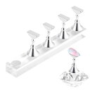 【送料無料】Annhua ネイルチップスタンド 磁気 ネイルスタンド 5本セット ジェルネイル チップスタンド アクリル製ネイル台座 ネイルホルダー マニキュア工具 ネイル練習 展示用 シルバー