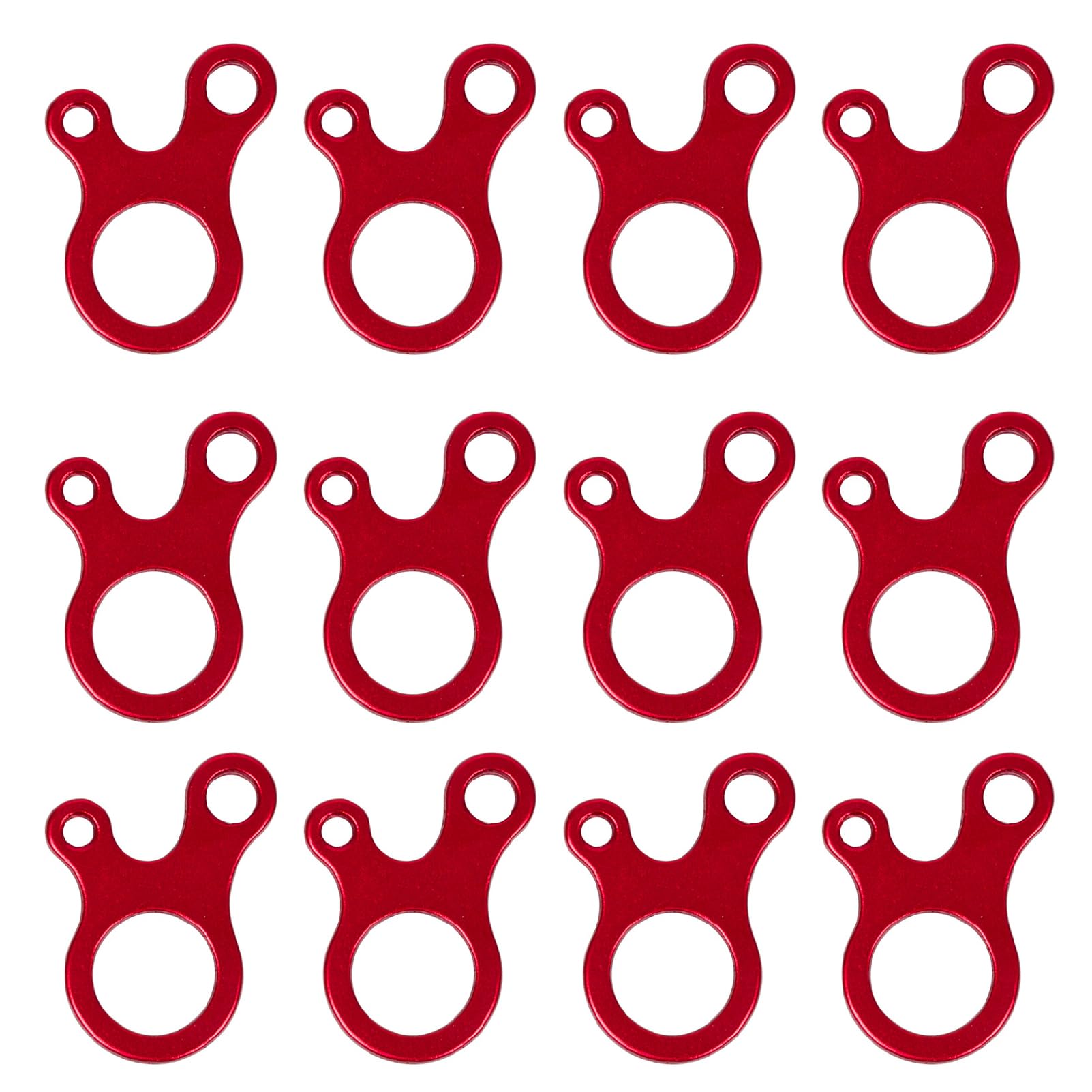 【送料無料】JEELAD アルミ 自在金具 3穴 2穴 ロープテンショナー テント ロープ長さ調整 三角 ロープ張り タープ キャンプ アウトドア ガイラインライナー アクセサリー用