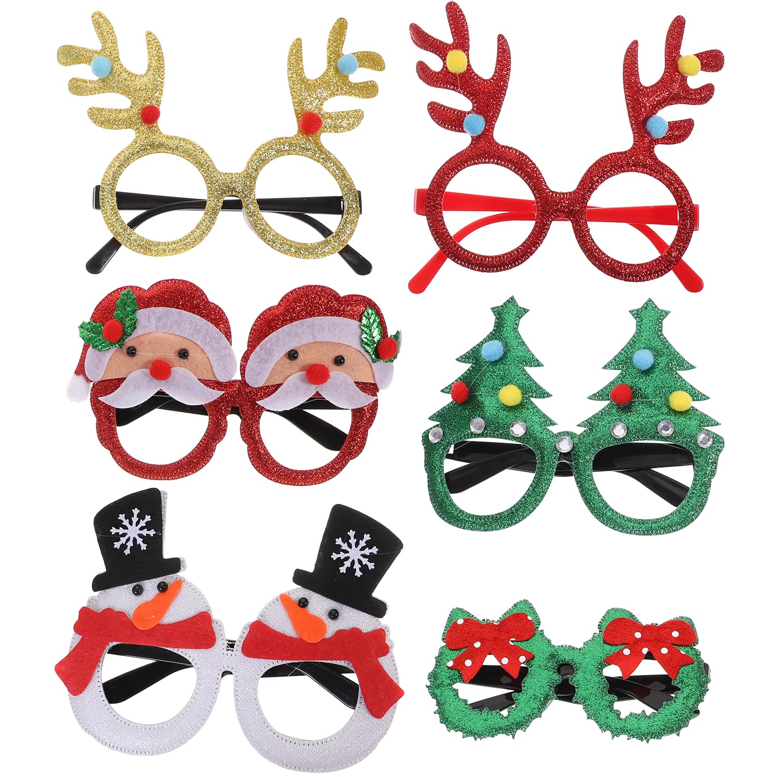 【送料無料】LEDMOMO クリスマス メガネ めがね 6個セット 可愛い プレゼント クリスマス飾り付け 眼鏡..