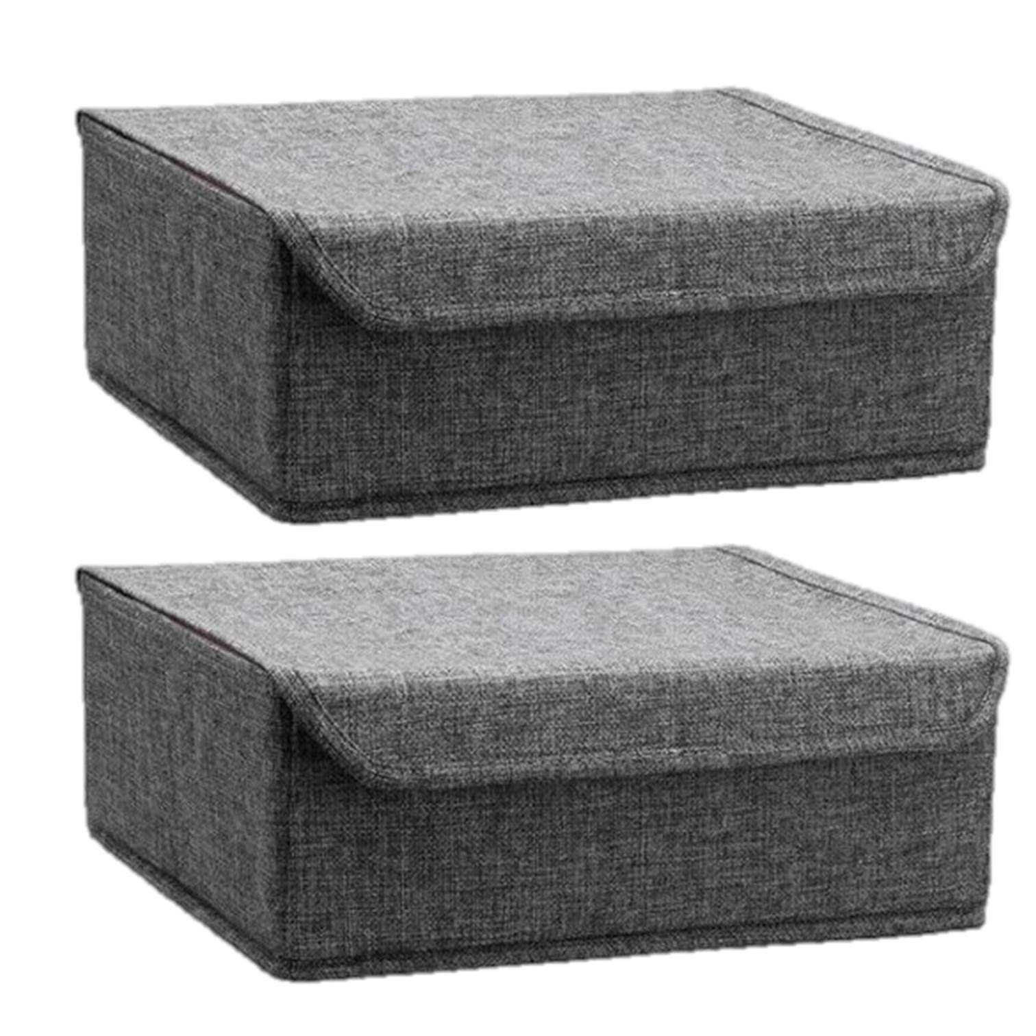 【送料無料】EXDUCT 収納ケース 2個セット 衣装ケース 収納ボックス 仕切りボックス チェスト 引き出し 衣類 不織布 仕切り 小物入れ グレー