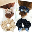 【送料無料】BIANHUAN シュシュ リボン 大人 レディース ヘアゴム ヘアポニー ボリューム  ...