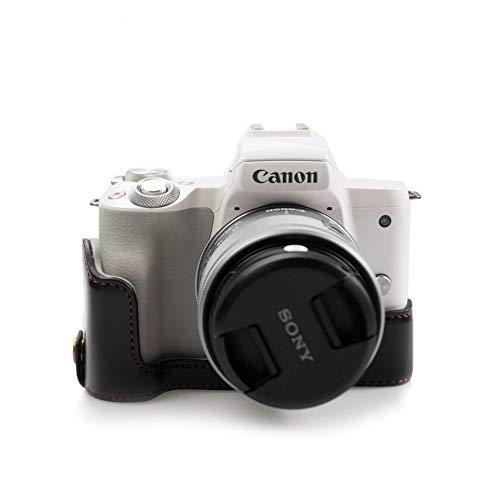 【送料無料】kinokoo CANON EOS Kiss M/EOS M50専用カメラケース ボディケース バッテリーの交換でき 三脚ネジ穴付き シンプル (ブラック)