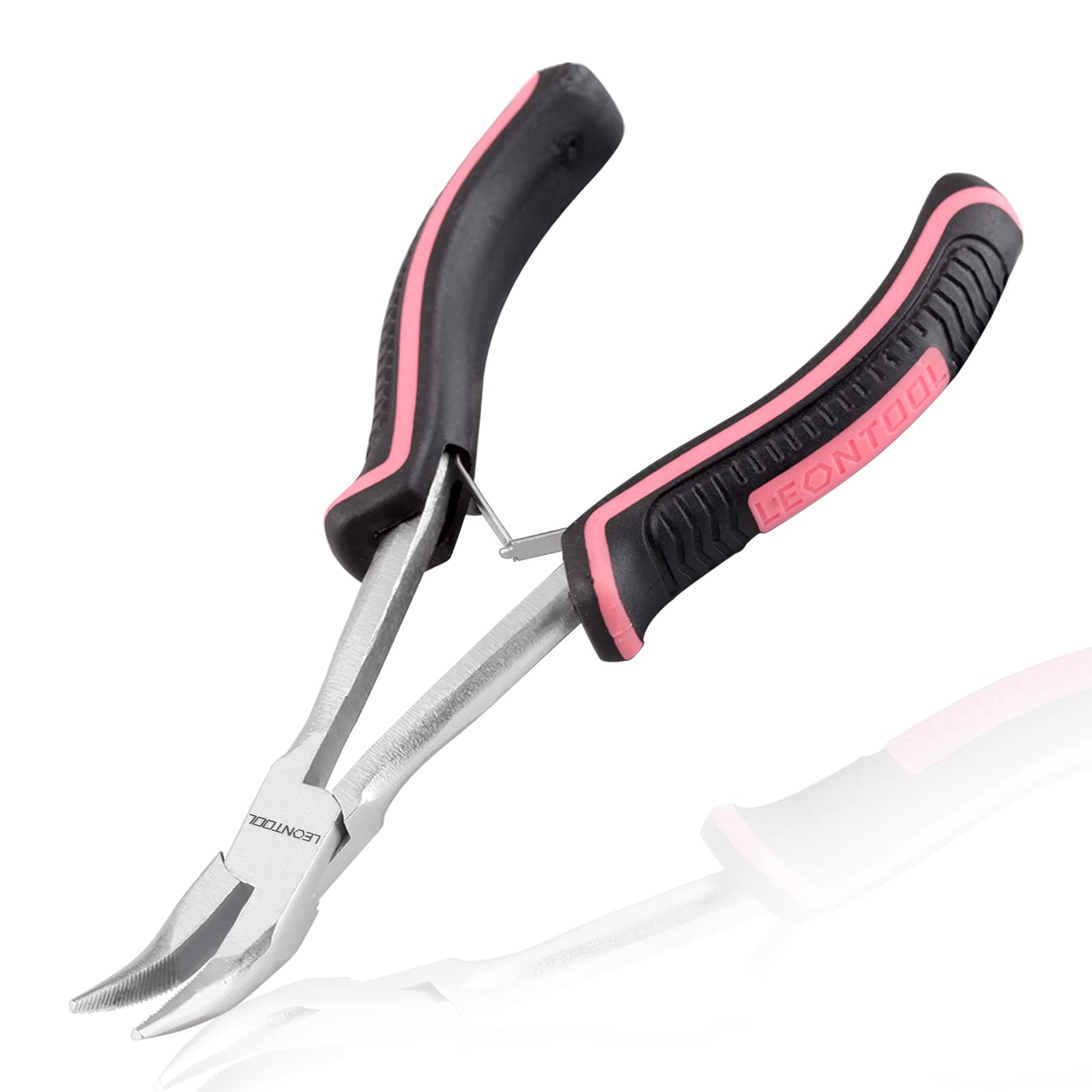 【送料無料】LEONTOOL 先曲がりラジオペンチ ミニマイクロ 先曲ラジオペンチ ギザ付 先曲がりペンチ ラ..