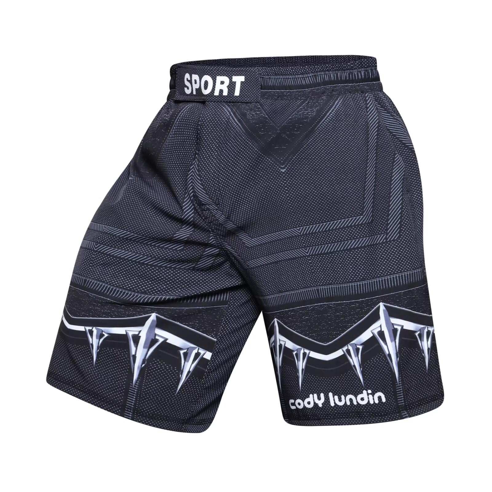 【送料無料】[ORBU] ジム ショートパンツ メンズ ボクシングスポーツ マジックテープ式ウエスト ハーフパンツ トレーニング フィットネス ランニング 五分丈 短パン 速乾 通気 多彩な柄付 ビーチパンツ 夏（ブラック（グラニュー）-M）