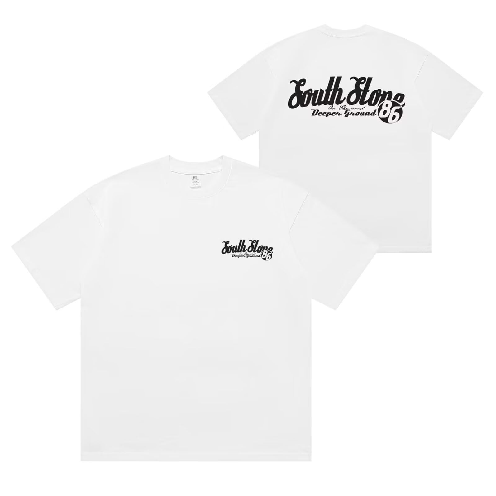 【送料無料】[ORBU] オリジナル tシャツ 半袖 メンズ おもしろTシャツ バックプリント柄 スポーツ カットソー 半袖 ゆったり おしゃれ カジュアルウェア 100%綿 吸汗 伸縮 通気性 シンプル 部屋着 男女兼用 春夏服（ホワイト-2XL）