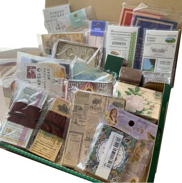 【送料無料】TOHYAN 福袋 ジャンクジャーナル コラージュ 素材 セット 素材紙 シール デザインペーパー 詰め合わせ スクラップブック用品 プレゼント 海外文具