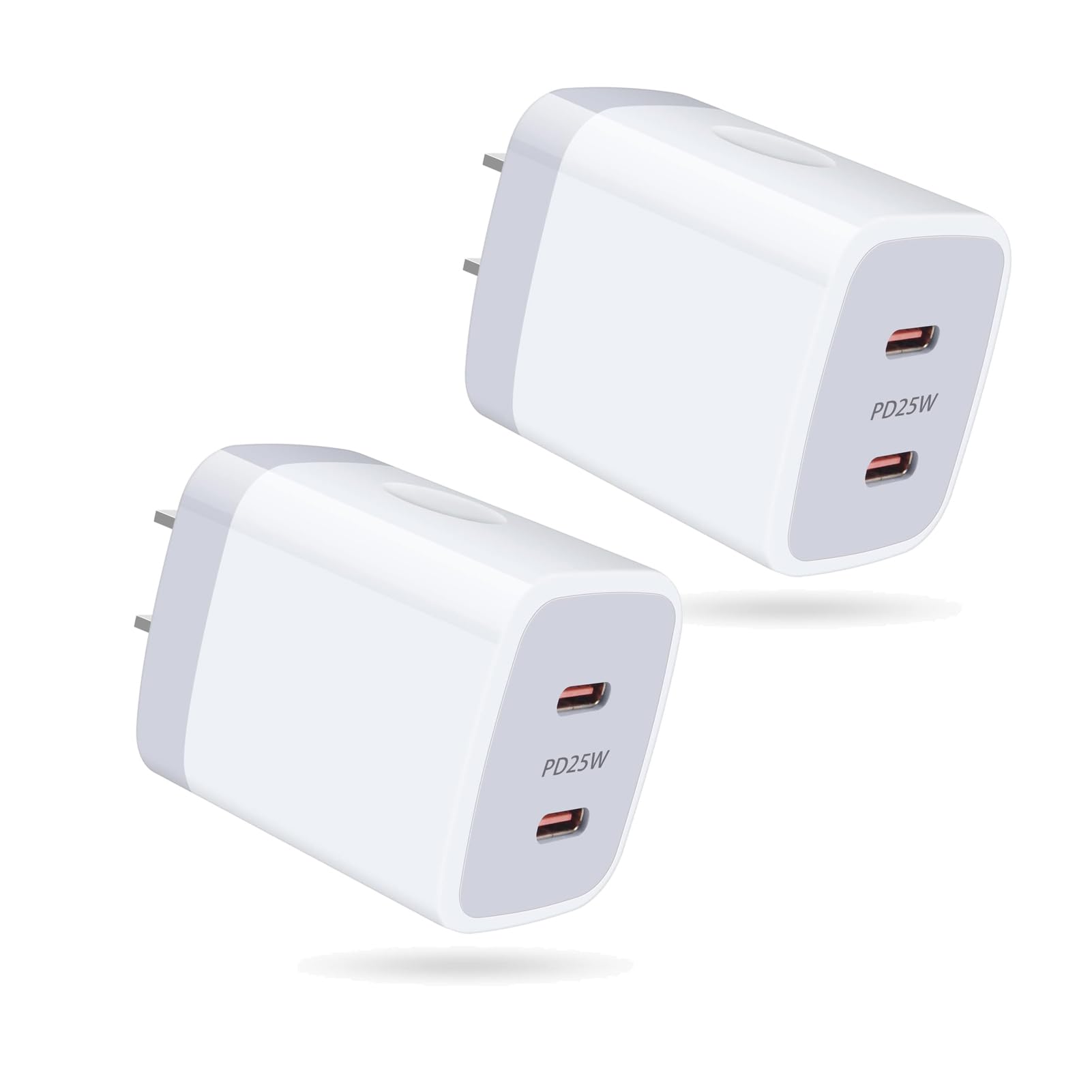 【送料無料】Viviber 急速充電器 iPhone16 plus ACアダプター Type-C 充電器 純正 USB PD2ポート 25W タイプc コンセント*2個 PSE認証 ac式充電器 PPS急速協議対応 iPhone 16/15/14シリーズ Pad Galaxy S23シリーズ Android スマートフォン ノートPC 各種 対応, PT-WC-1