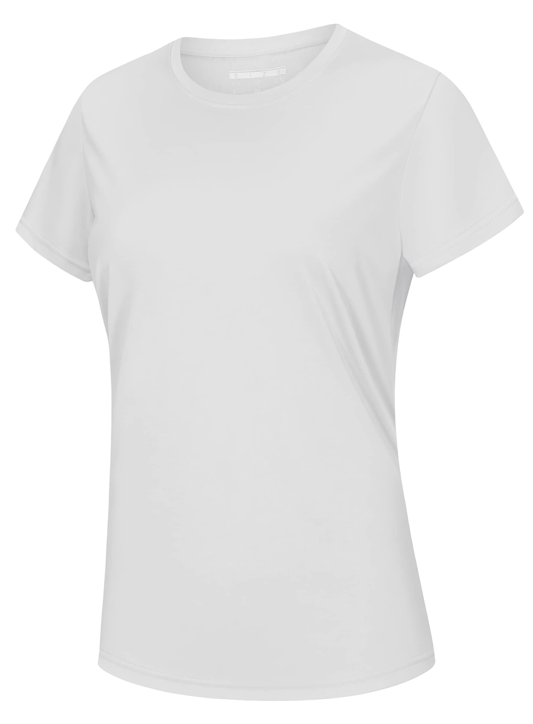 【送料無料】[KEFITEVD] ティーシャツ レディース 半袖 大きいサイズ 白tシャツ uvカット アンダーシャツ スポーツ 通気 速乾 軽量 テニス ランニングウェア ホワイト M