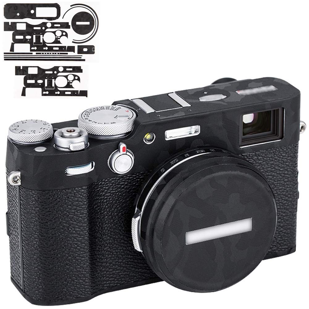 【送料無料】カメラ保護レザーフィルム Fuji X100V カメラ に対応 3M材料ブラック迷彩