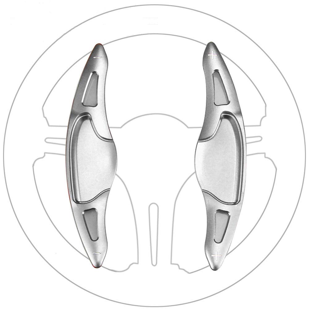 【送料無料】Boyous ホンダ 専用 銀 アルミ合金 パドルシフトカバー 2点セット 適合多数 N-ONE/N-WGN/Nbox SLASH/N-BOX &N-BOXカスタム JF1 JF2 JF3 JF4 /フィットGK3 GK4 GK5 GP5 GP6 /ヴェゼル RU1 RU3 RU4 /グレイス GM4 GM5 /シャトルGP7 GP8 /S660 JW5 等