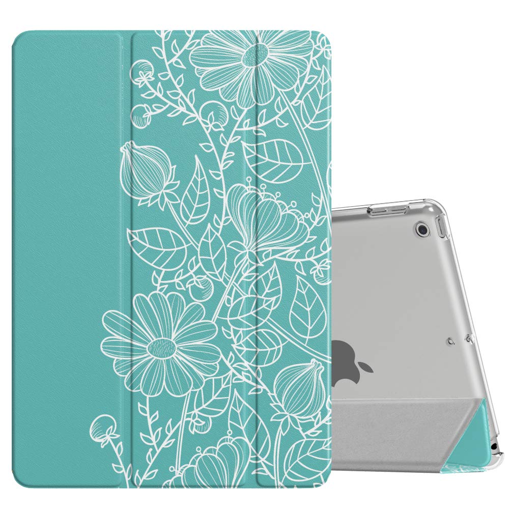 【送料無料】iPad 9 ケース 2021 MoKo iPad 10.2 ケース 第9/8/7世代(2021/2020/2019) 半透明 オートスリープ機能 薄型 スタンド 三つ折り 高級PUレザー 裏地マイクロファイバー 傷防止 スマートケース Drawing