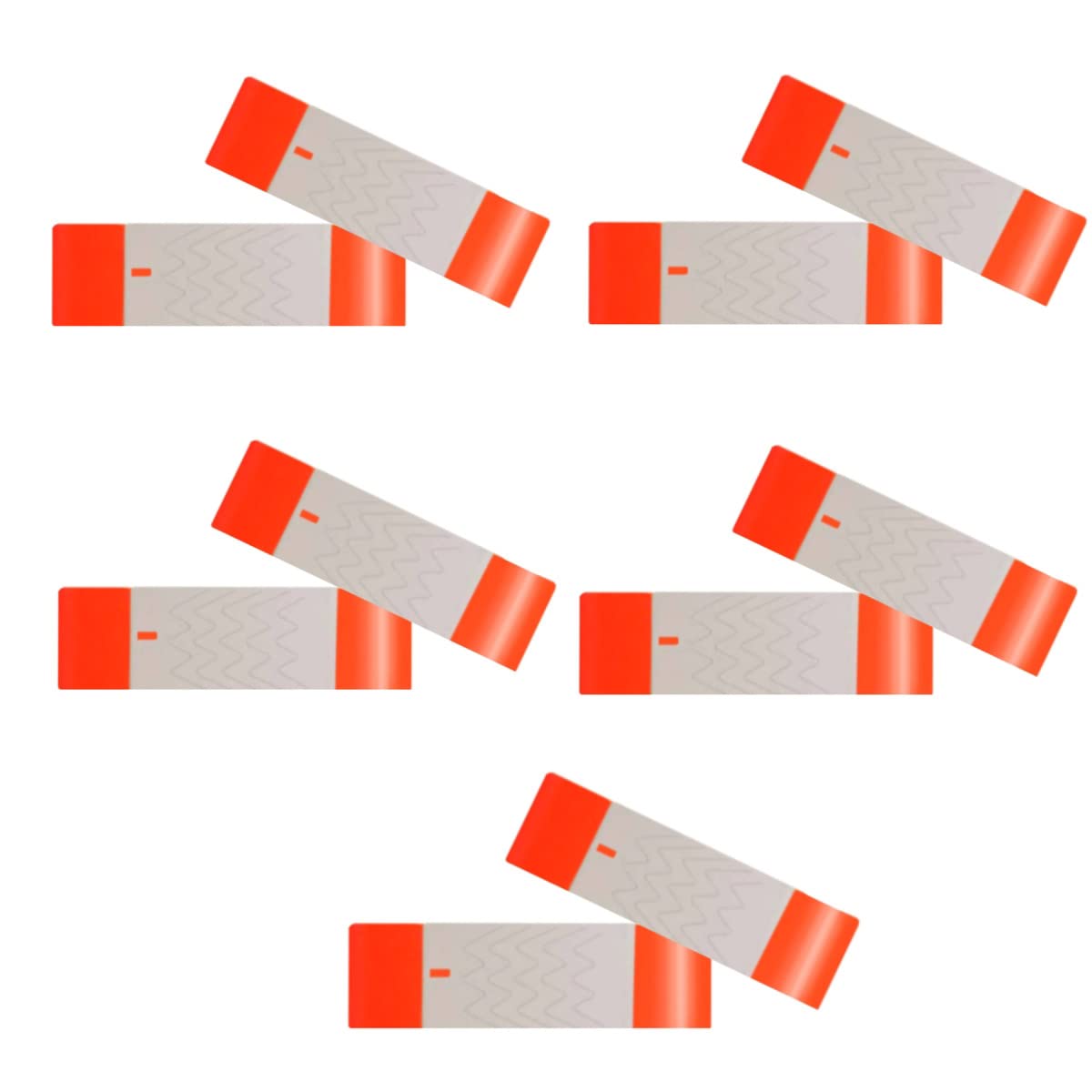 【送料無料】Rimikuru 使い捨て リストバンド 蛍光 防水 単色 1000枚 ワンタッチ装着 入場 イベント (レッド)