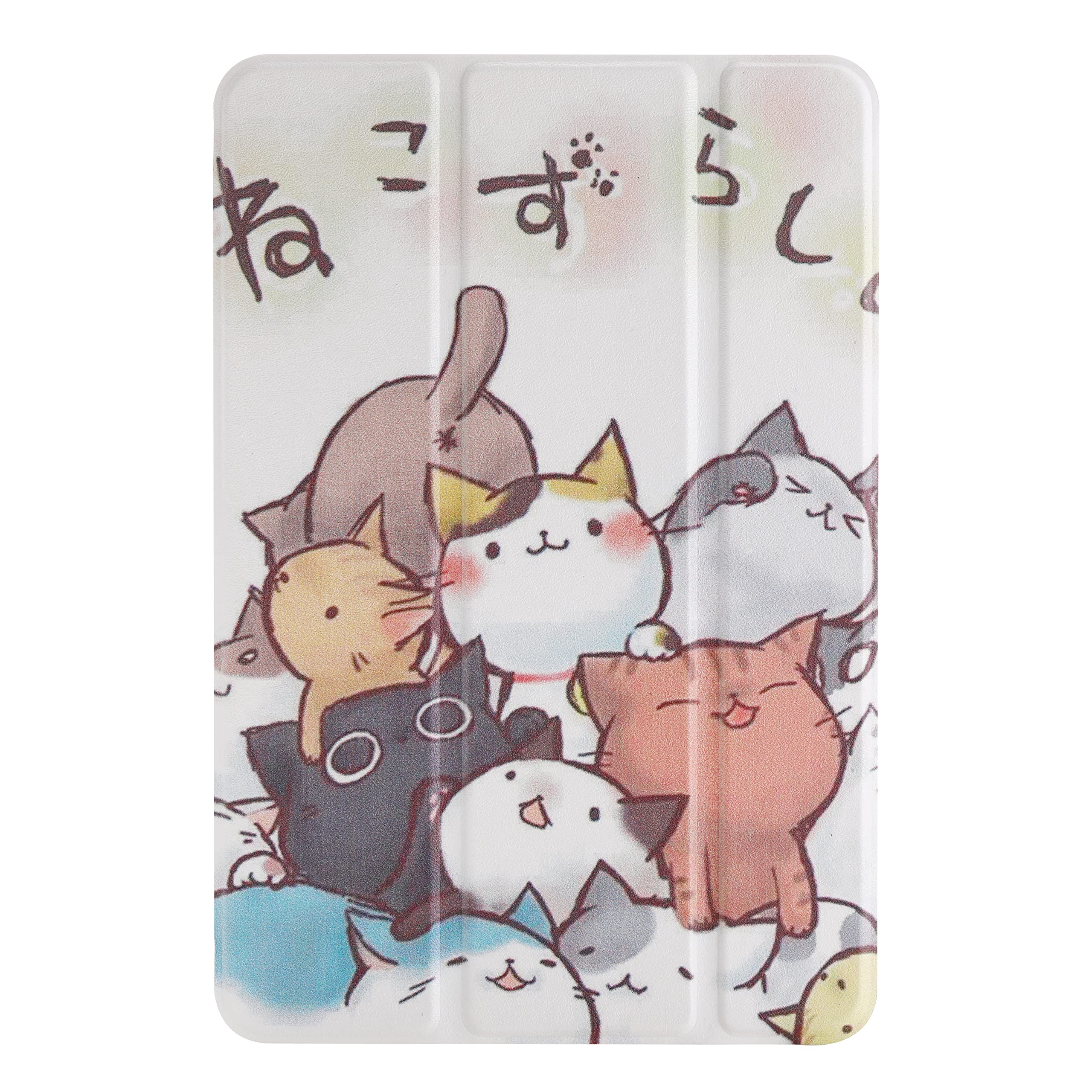 【送料無料】ipad mini7 ケース かわいい 猫柄 ipad mini7 ケース 軽量 クリア ipad mini6 保護カバー おしゃれ ipad mini7 ソフトケース スタンド機能 マグネットス吸着式 オートスリープ機能 2024秋発売iPad mini第7世代専用ケース ipad mini6/7対応 (ホワイト)