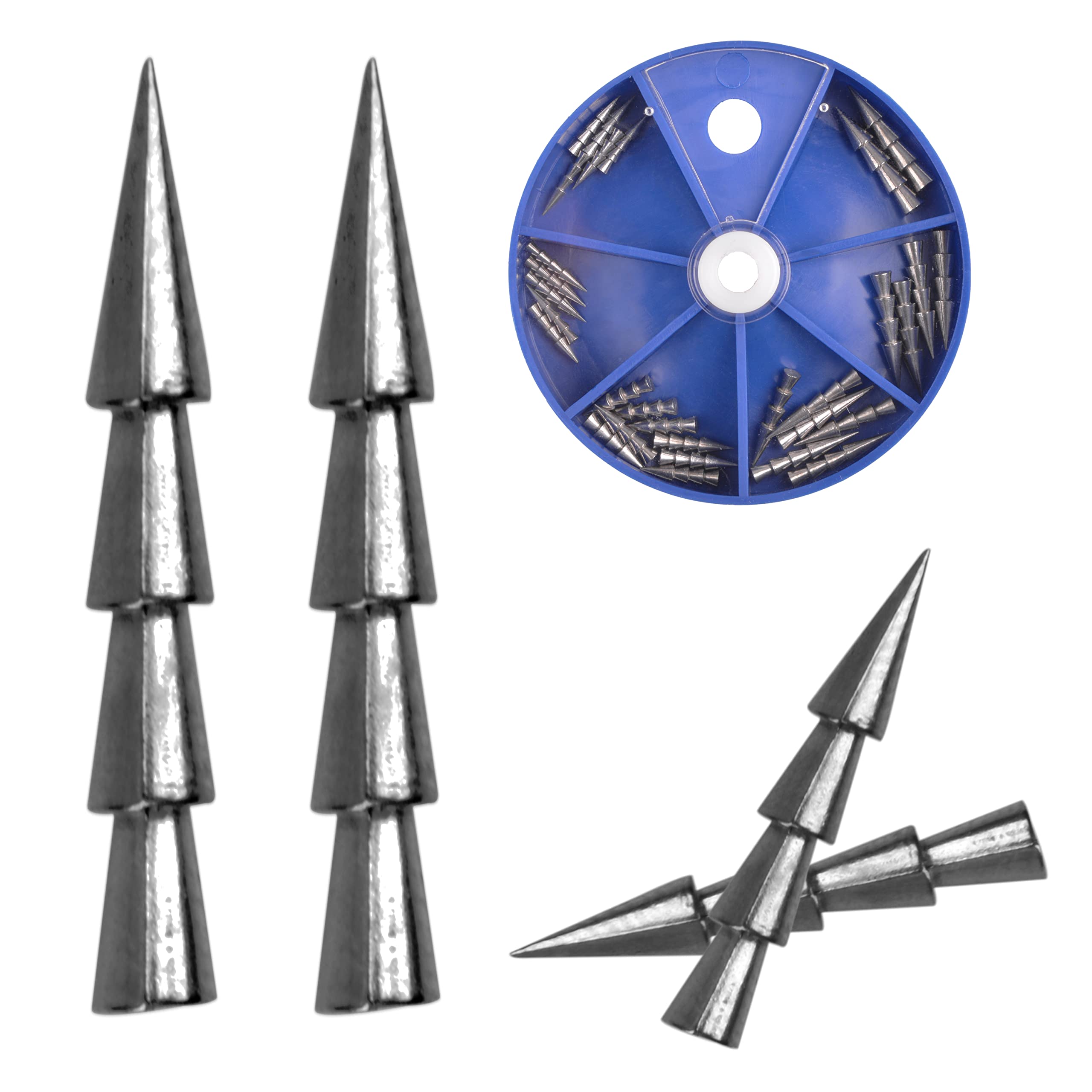 【送料無料】AGOOL ネイルシンカー シンカー ワームシンカーセット 30本セット 釣りオモリ タングステ..