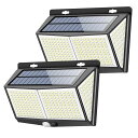 【送料無料】センサーライト 288LED ソーラーライト 3つ知能モード Focondot 4面発光 人感センサー 屋外照明 太陽光発電 省エネ 防水 防犯ライ...
