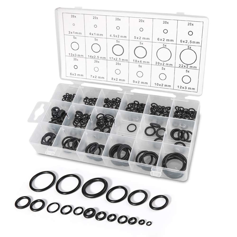 【送料無料】Yakamoz 225ピース 18サイズ シールOリング セット ゴムリングセット機械修理 水道 工業用..