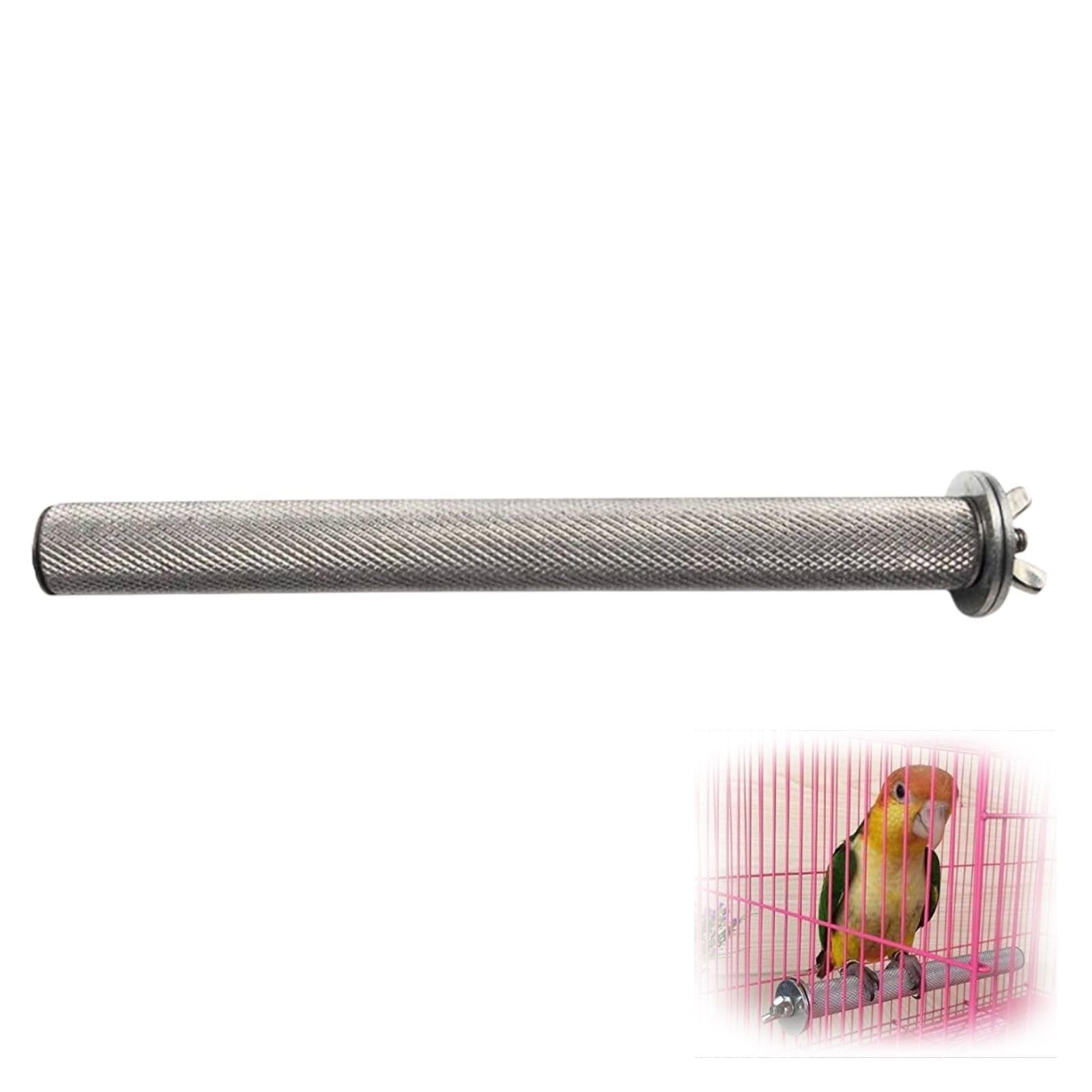 【送料無料】bath&bath 鳥用 止まり木 爪とぎ やすり インコ 文鳥 オウム くちばし ステンレス製 洗える 清潔 衛生的 太さ1.9cm (長さ15cm)