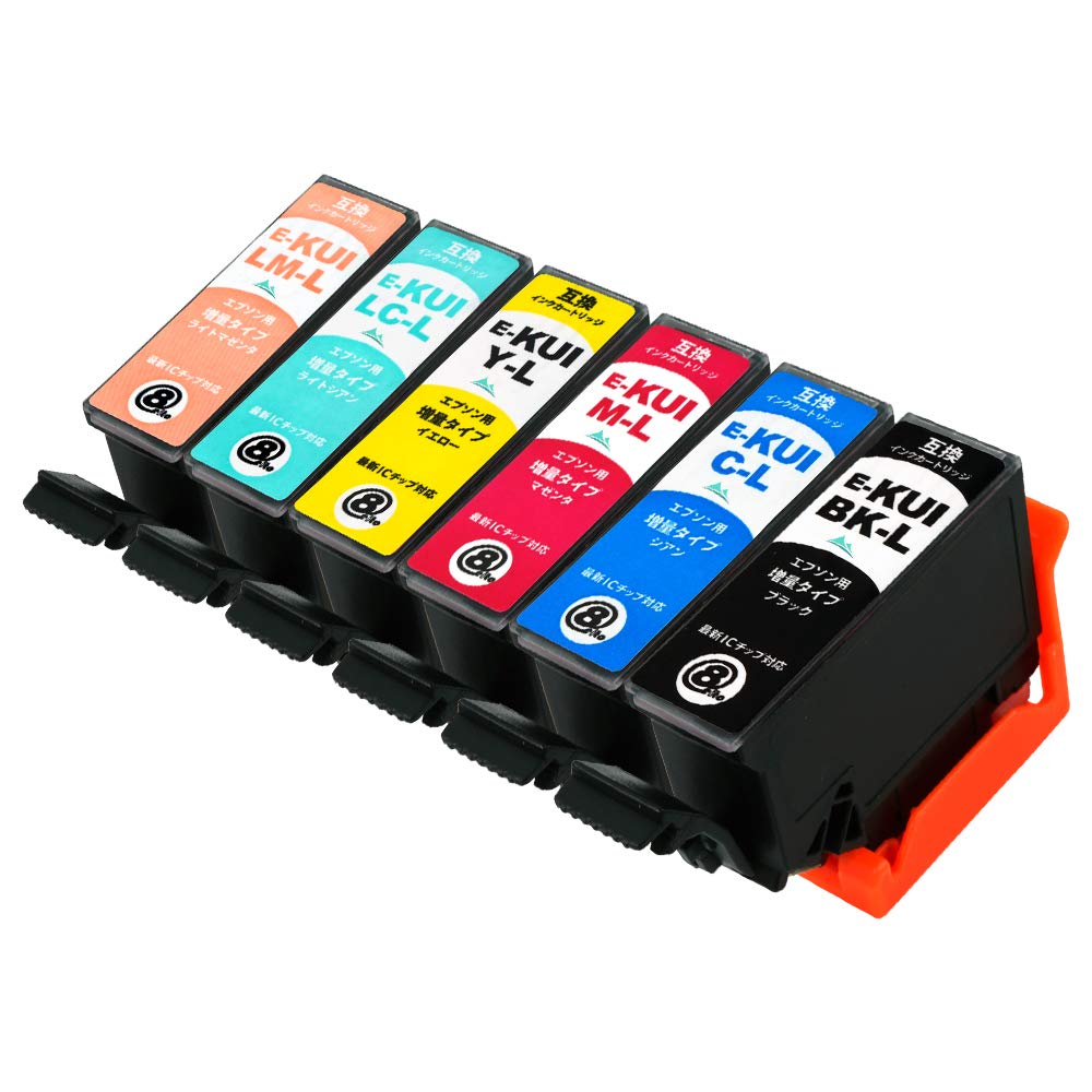 【送料無料】Mt.Smile インク KUI-6CL-L (増量 6色 BK/C/M/Y/LC/LM) (対応機種) EP-879AB EP-879AR EP-879AW EP-880AB EP-880AN EP-880AR EP-880AW 互換インク エプソン用 KUI くまのみ